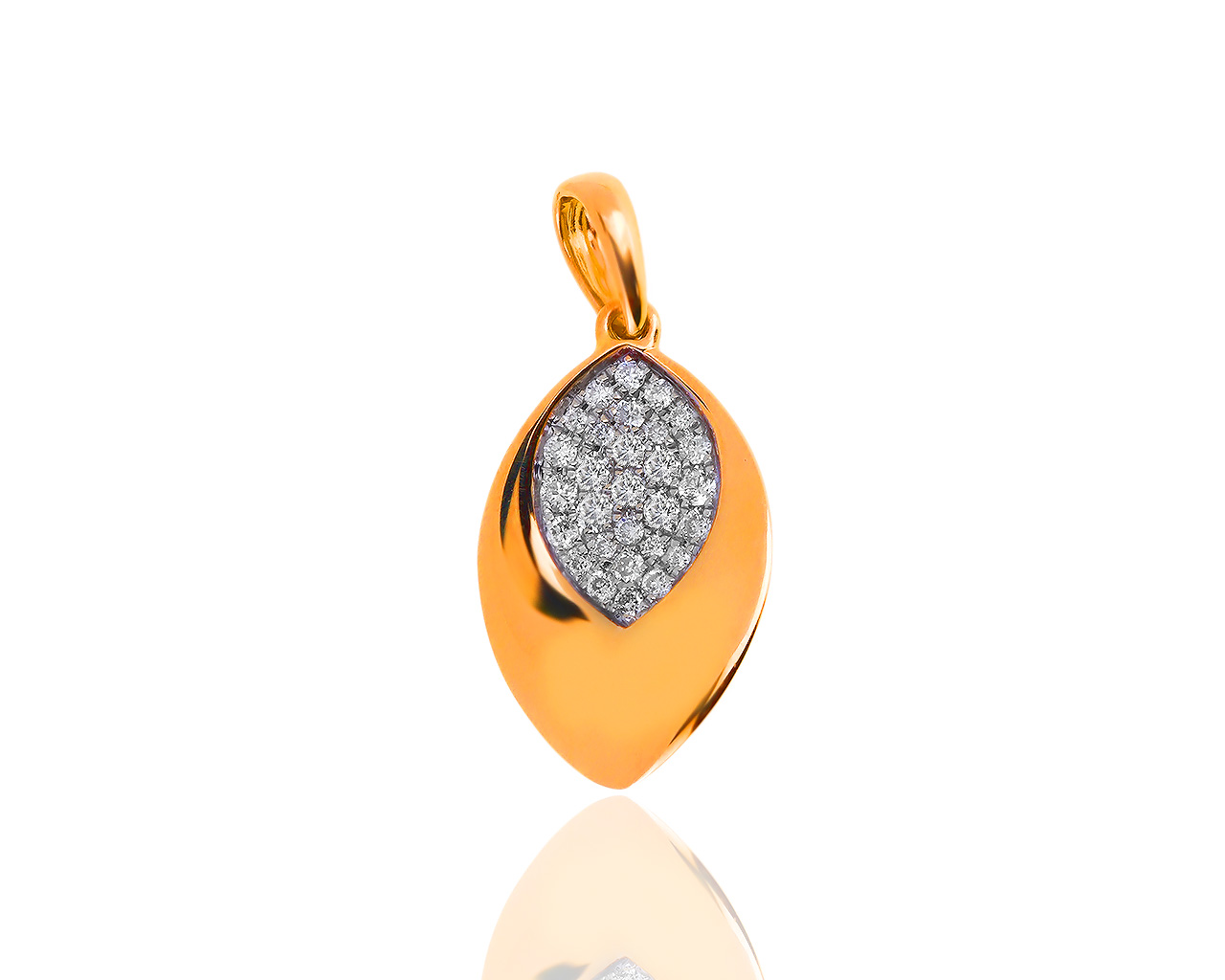 Золотая подвеска с бриллиантами 0.13ct 050619/8