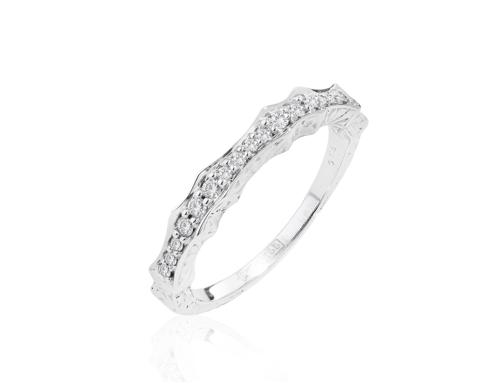 Изысканное золотое кольцо с бриллиантами 0.15ct 280522/1