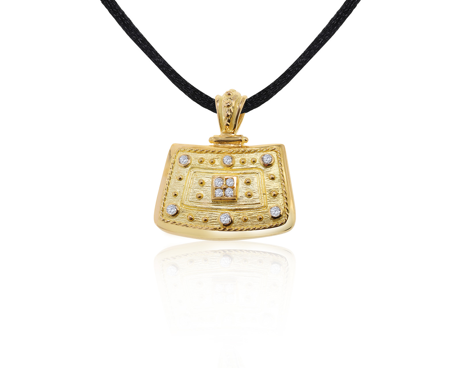 Модный золотой кулон с бриллиантами 0.37ct 240522/2