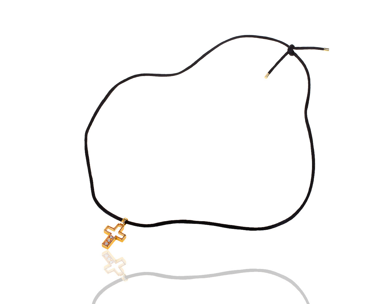 Итальянская золотая подвеска с аметистами Criso