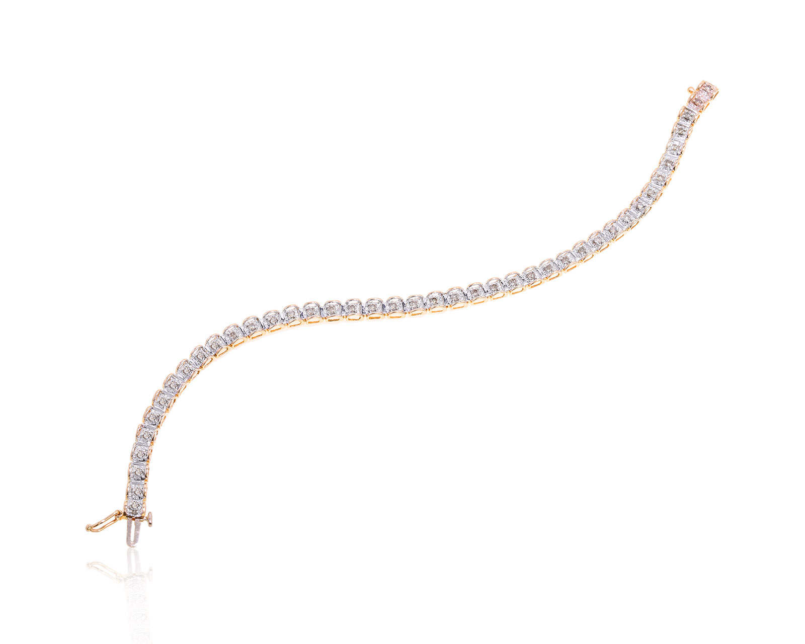 Превосходный золотой браслет с бриллиантами 0.88ct 011221/12