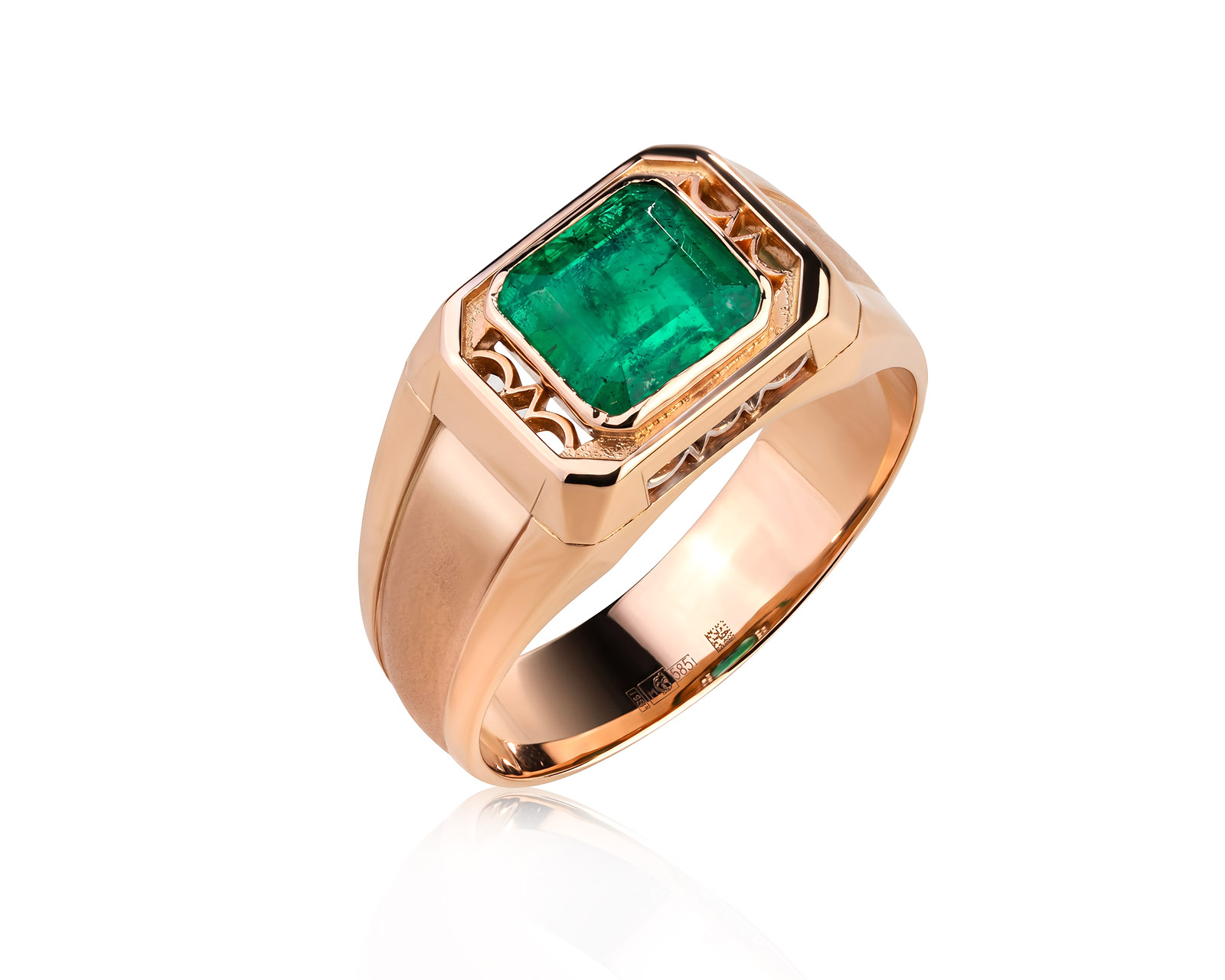 Золотое кольцо с изумрудом 2.12ct 140126/1