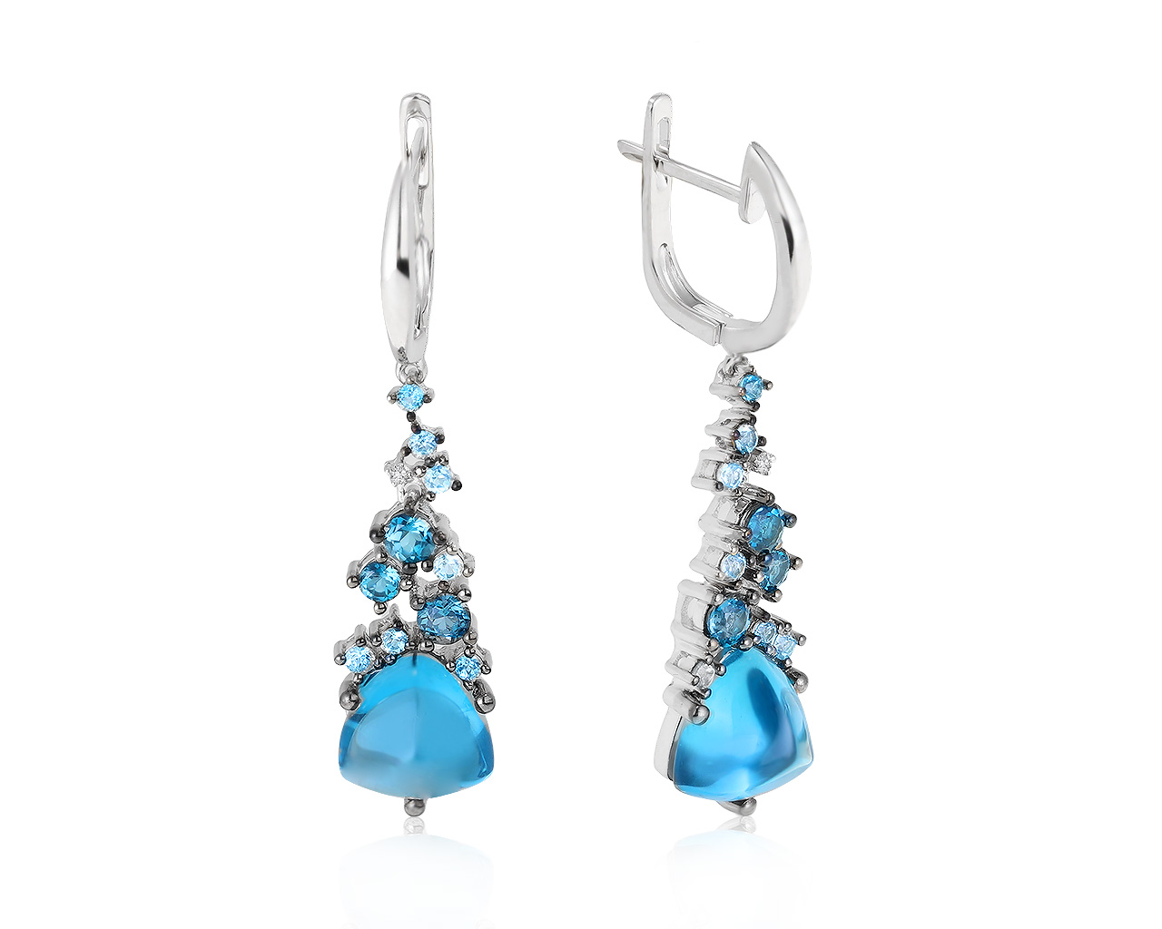 Праздничные золотые серьги с топазами 9.02ct 170421/8