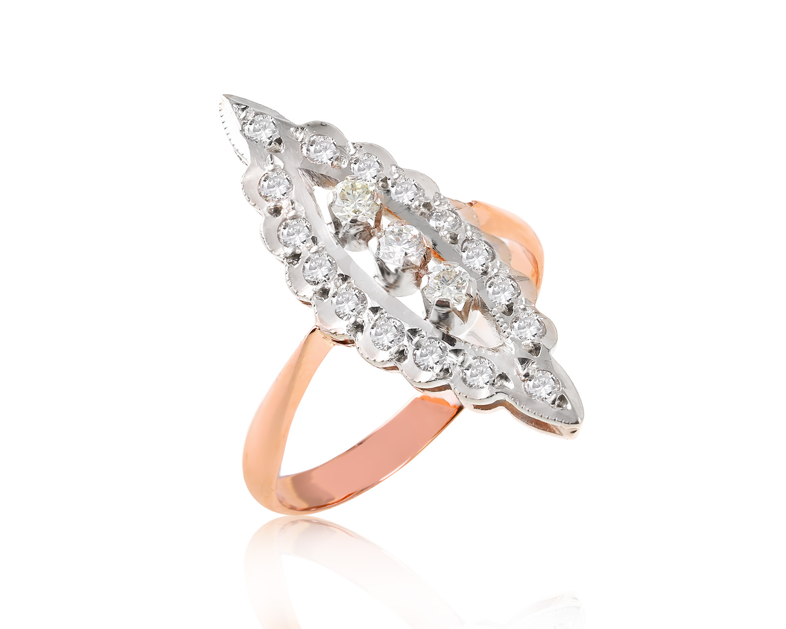 Золотое кольцо с бриллиантами 0.51ct 130324/10