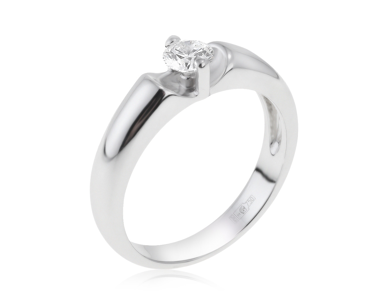 Достойное золотое кольцо с бриллиантом 0.31ct 020521/7