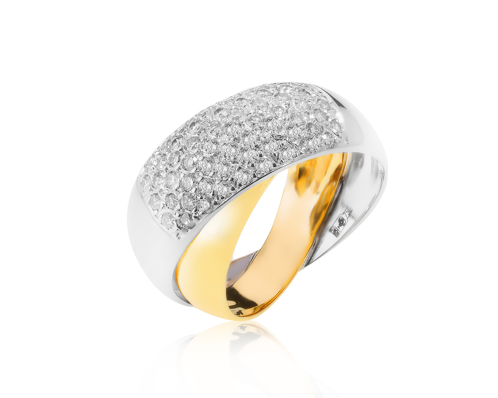 Прекрасное золотое кольцо с бриллиантами 0.71ct 310822/8