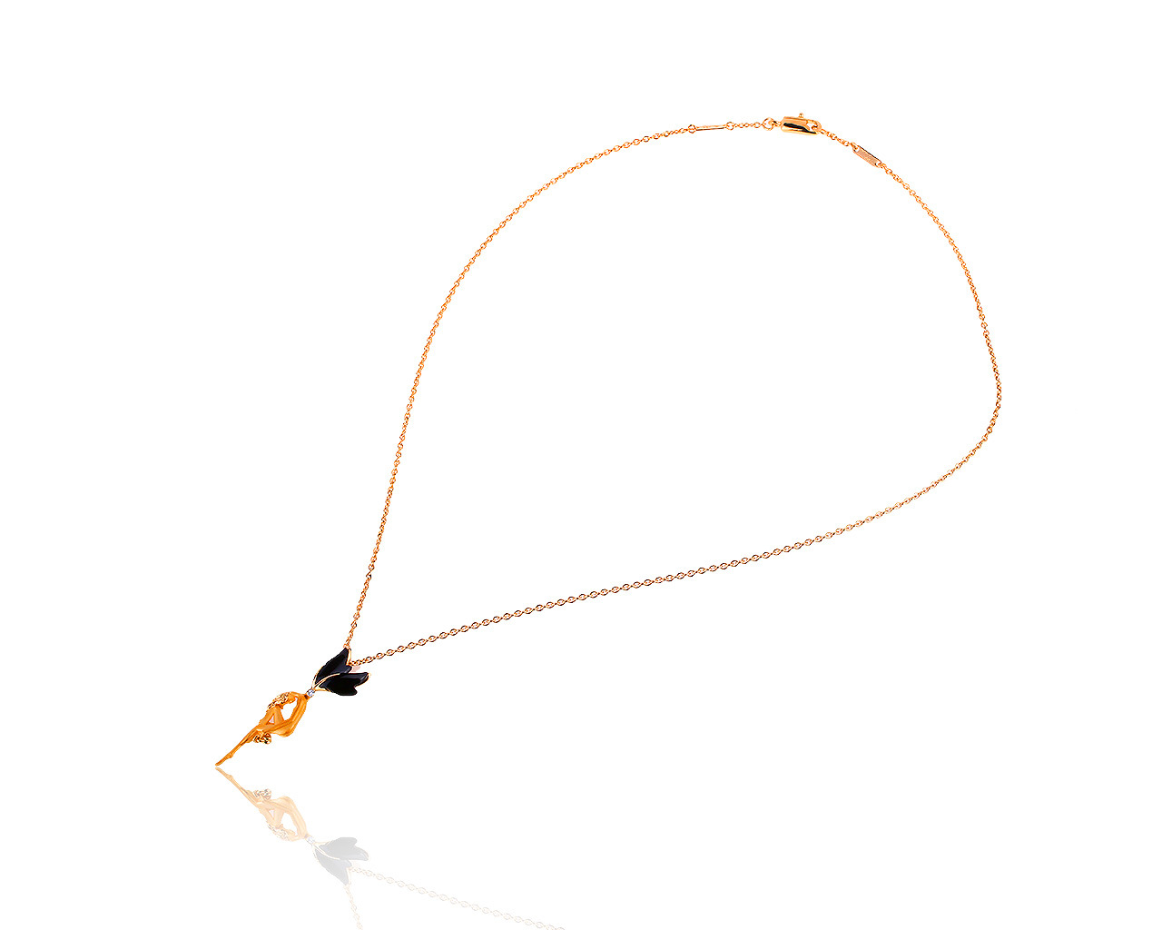 Оригинальный золотой кулон с бриллиантами 0.04ct Carrera y Carrera