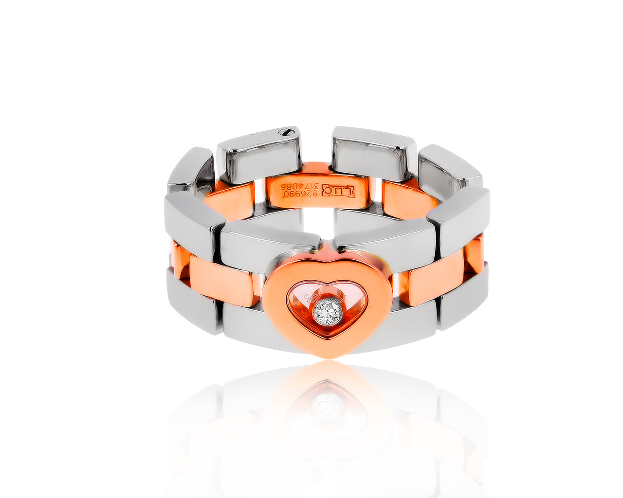 Оригинальное золотое кольцо с бриллиантом 0.05ct Chopard 250120/5