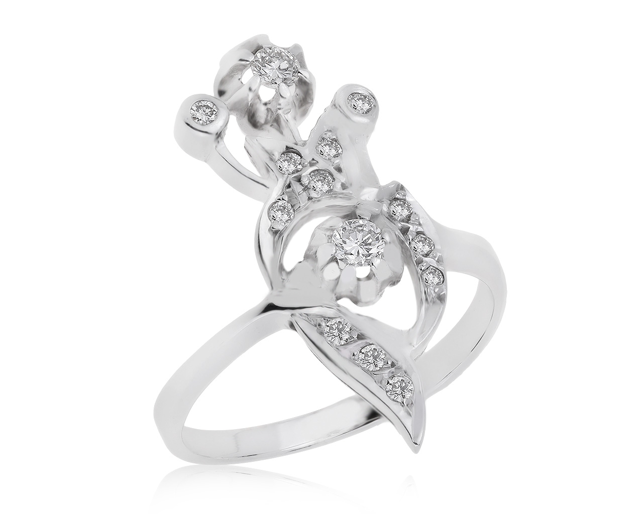 Удивительное золотое кольцо с бриллиантами 0.32ct СССР 210620/5