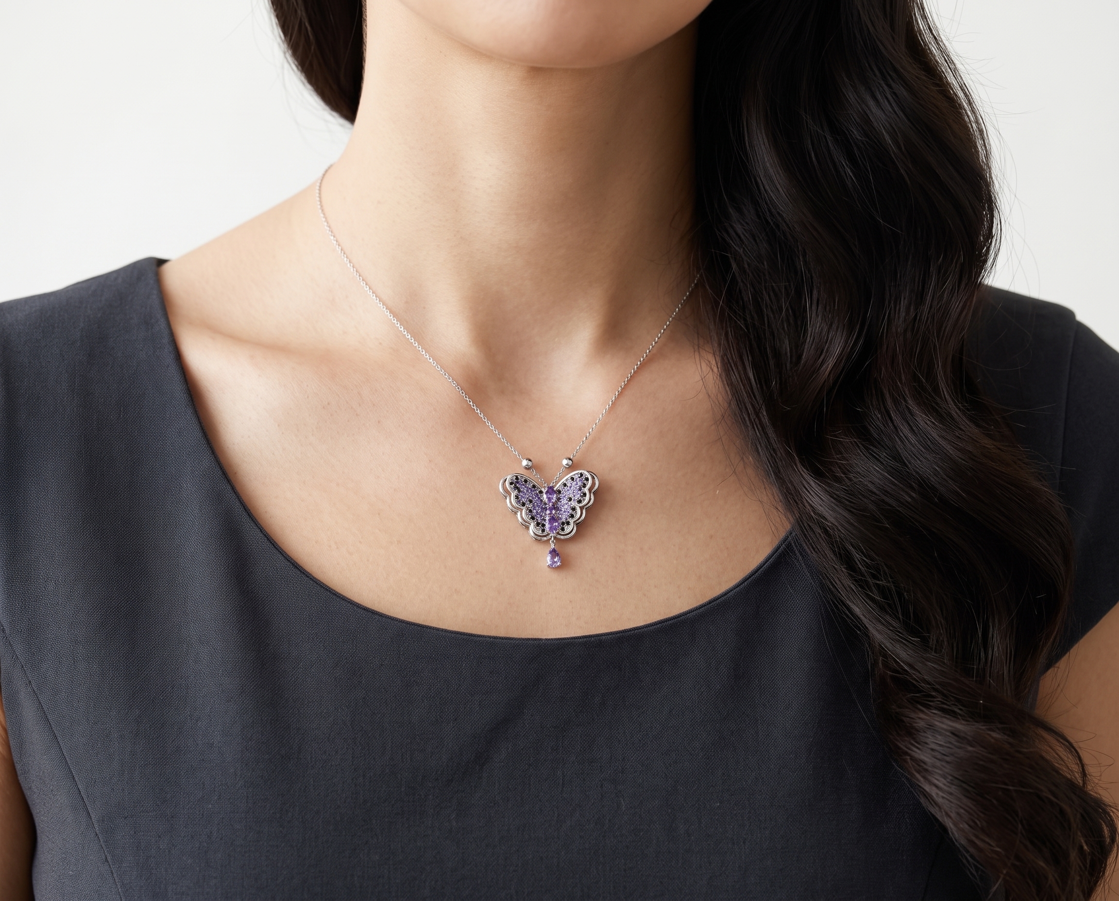 Оригинальное золотое колье с сапфирами 1.39ct Pasquale Bruni Butterfly