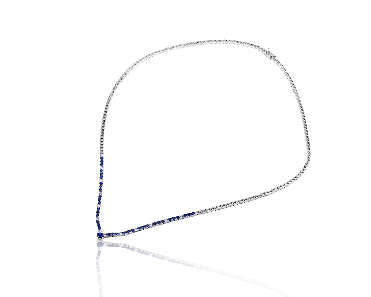 Удивительное золотое колье с бриллиантами 0.42ct