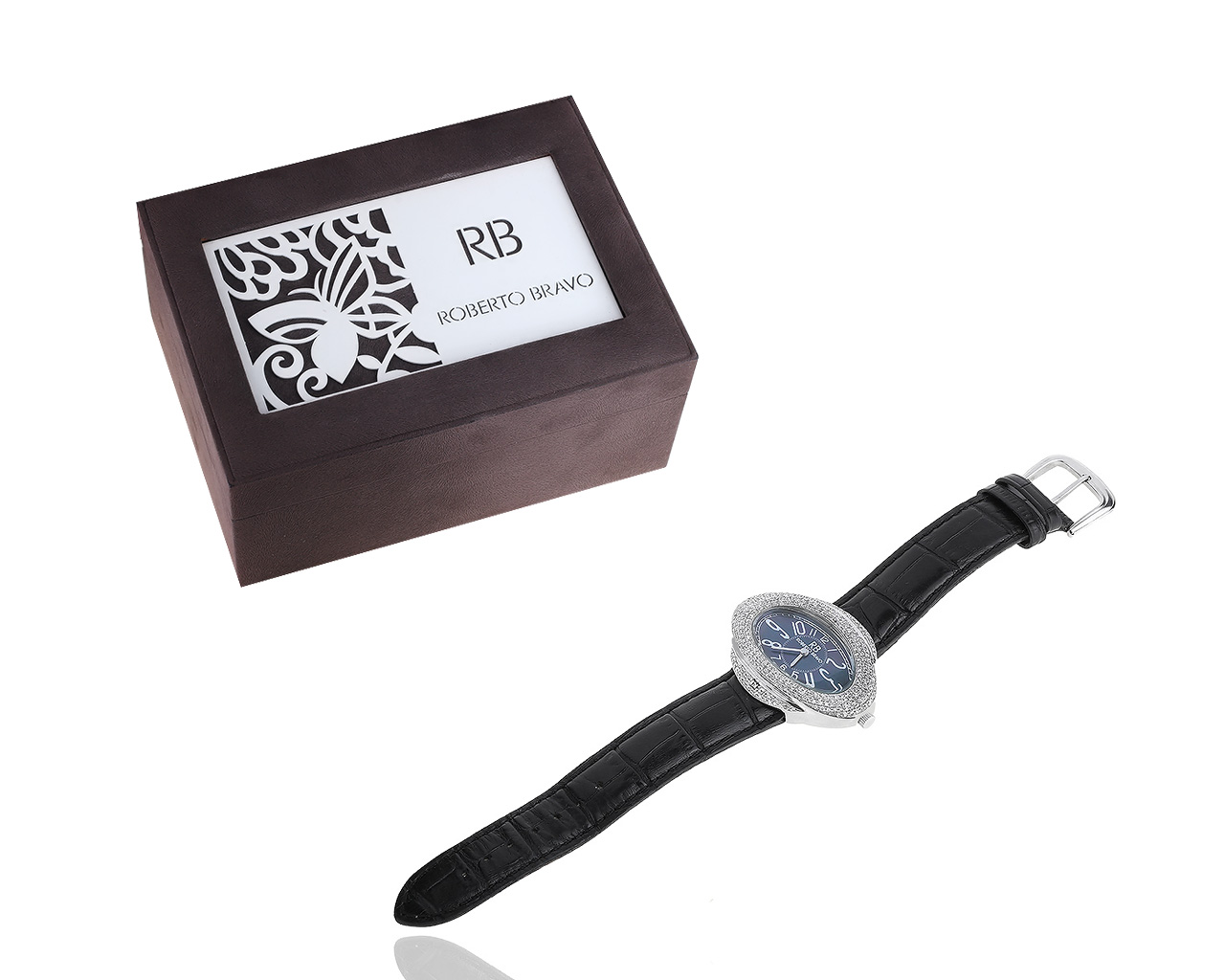 Оригинальные наручные часы с бриллиантами 1.37ct Roberto Bravo