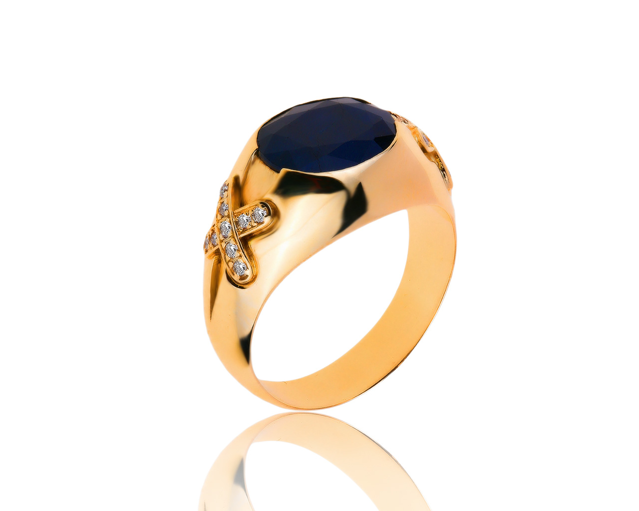 Потрясающее золотое кольцо с сапфиром 5.01ct 260719/1