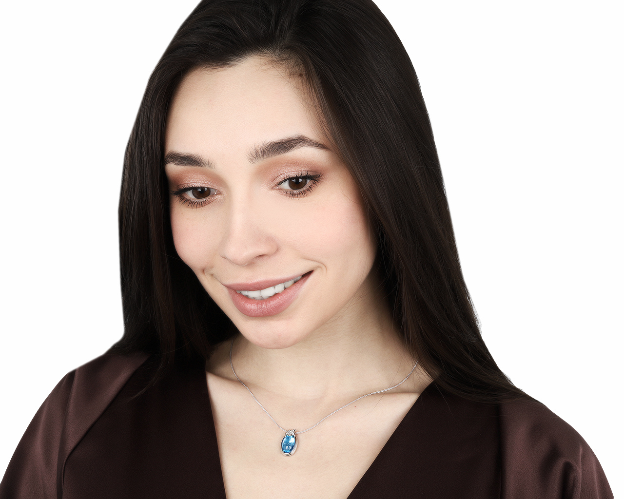 Оригинальный золотой кулон с топазом 4.51ct Magerit