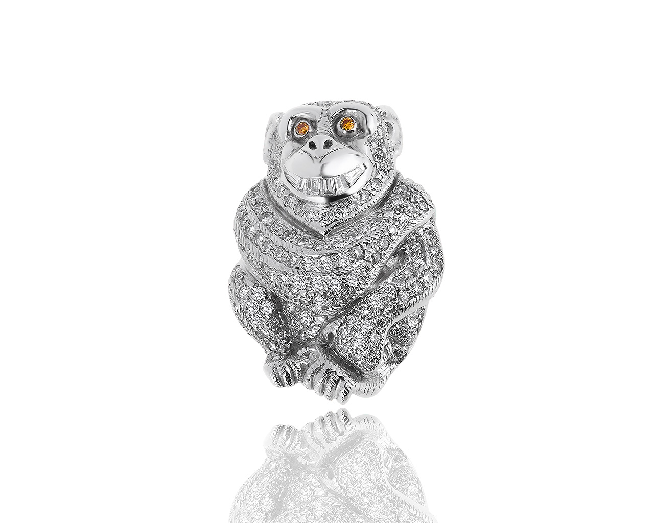 Интересный золотой кулон с бриллиантами 0.74ct и сапфирами 0.04ct 180717/3