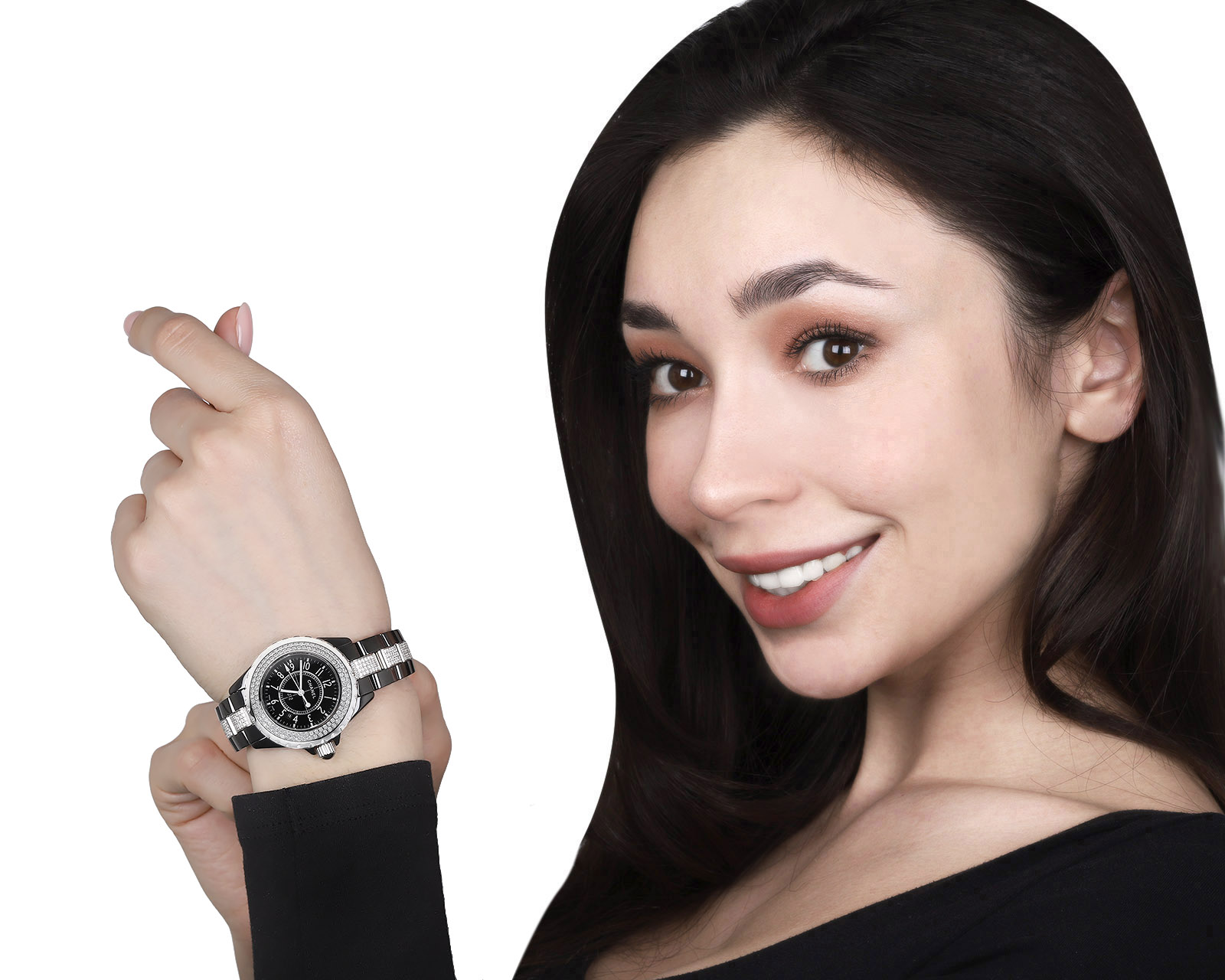 Оригинальные стальные часы Chanel Ceramic Ladies 33mm