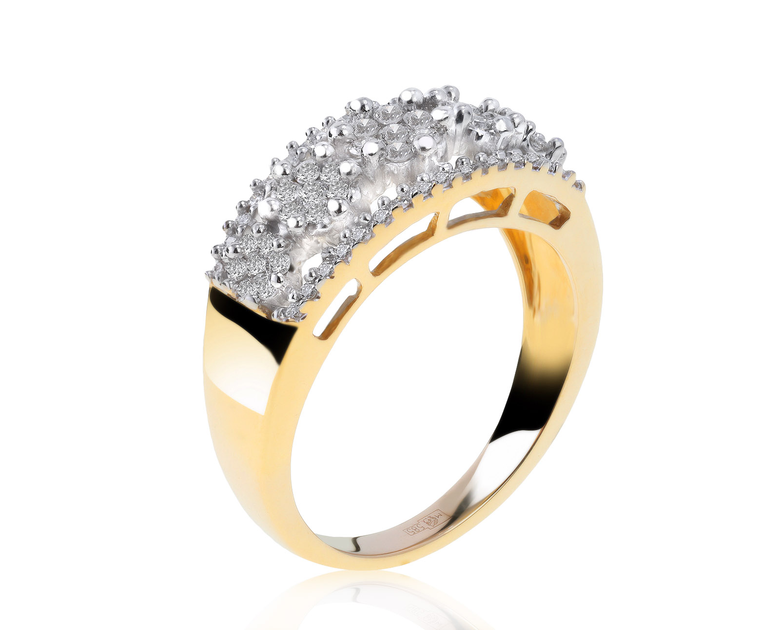 Превосходное золотое кольцо с бриллиантами 0.53ct 240721/2