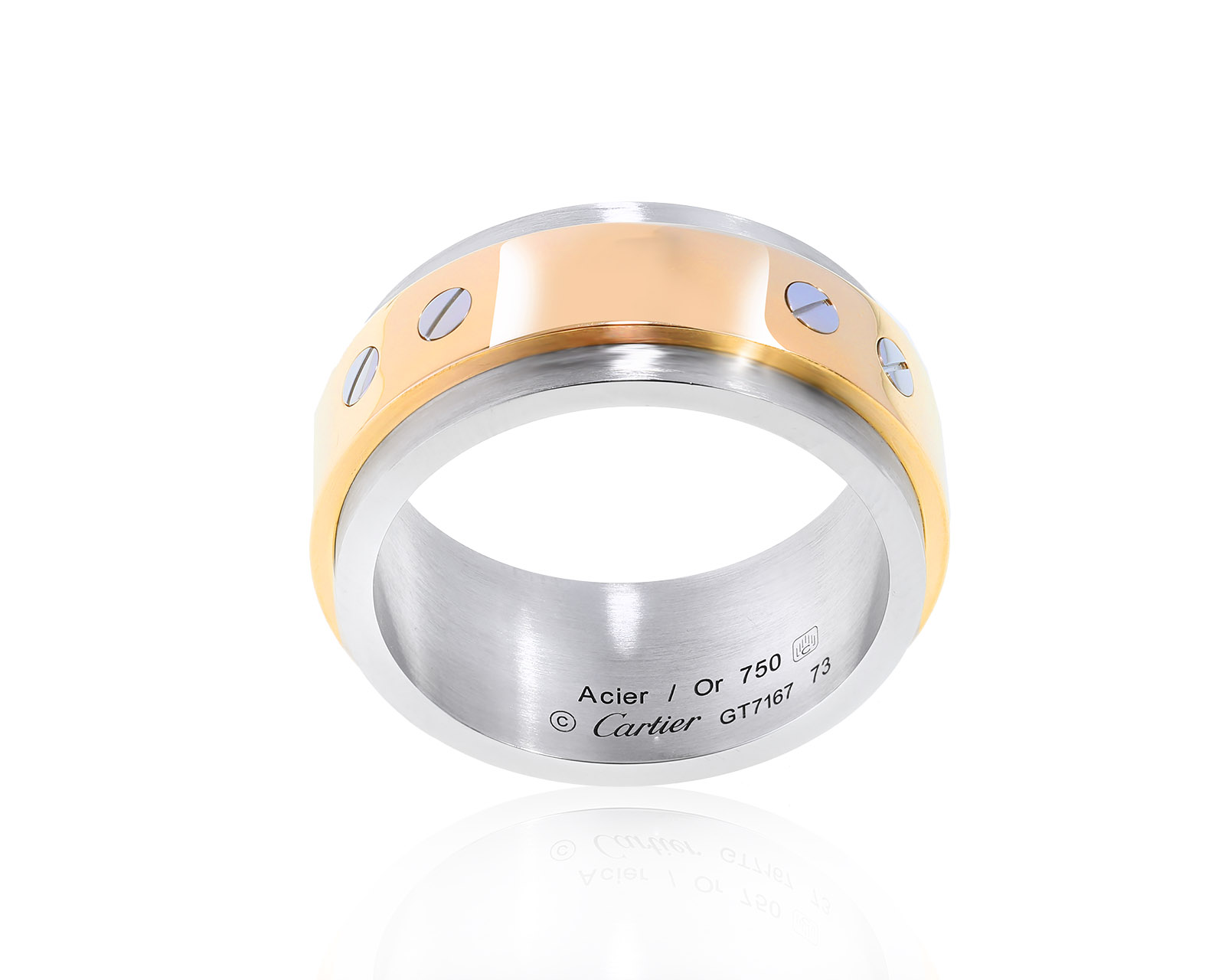 Оригинальное золотое кольцо Cartier Santos De Cartier