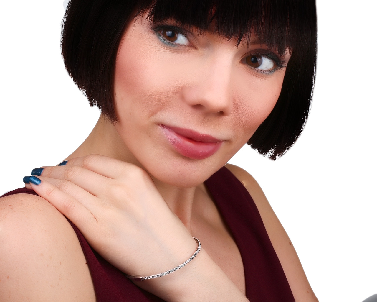 Оригинальный золотой браслет с бриллиантами 0.67ct Tiffany&Co Metro