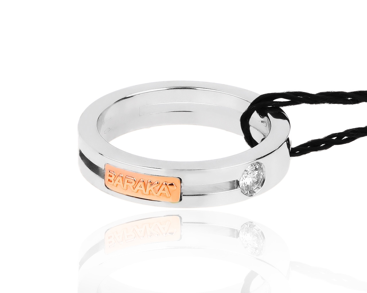 Солидное золотое кольцо с бриллиантами 0.30ct Baraka 080818/9