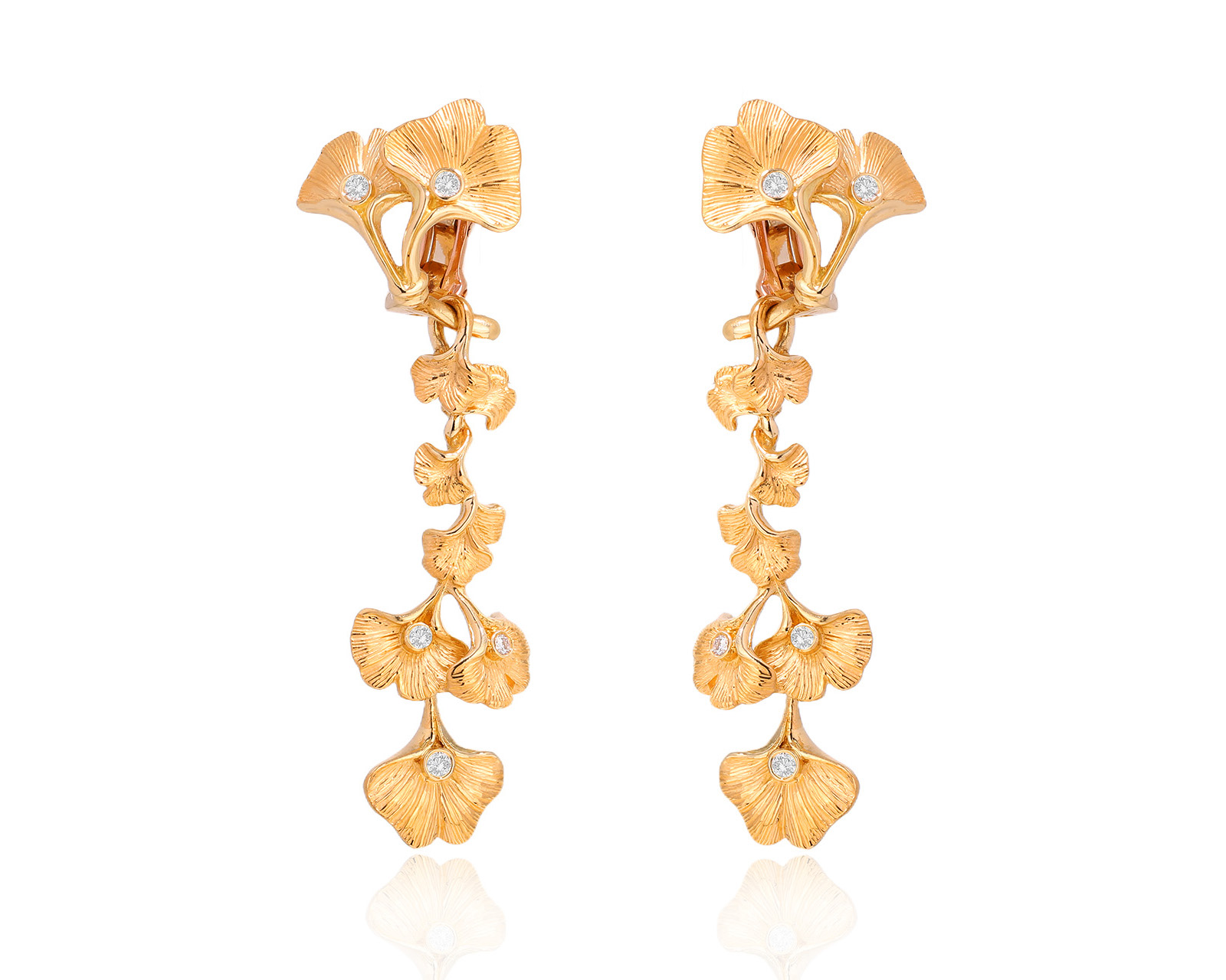 Оригинальные золотые серьги Carrera y Carrera Ginkgo 300625/3