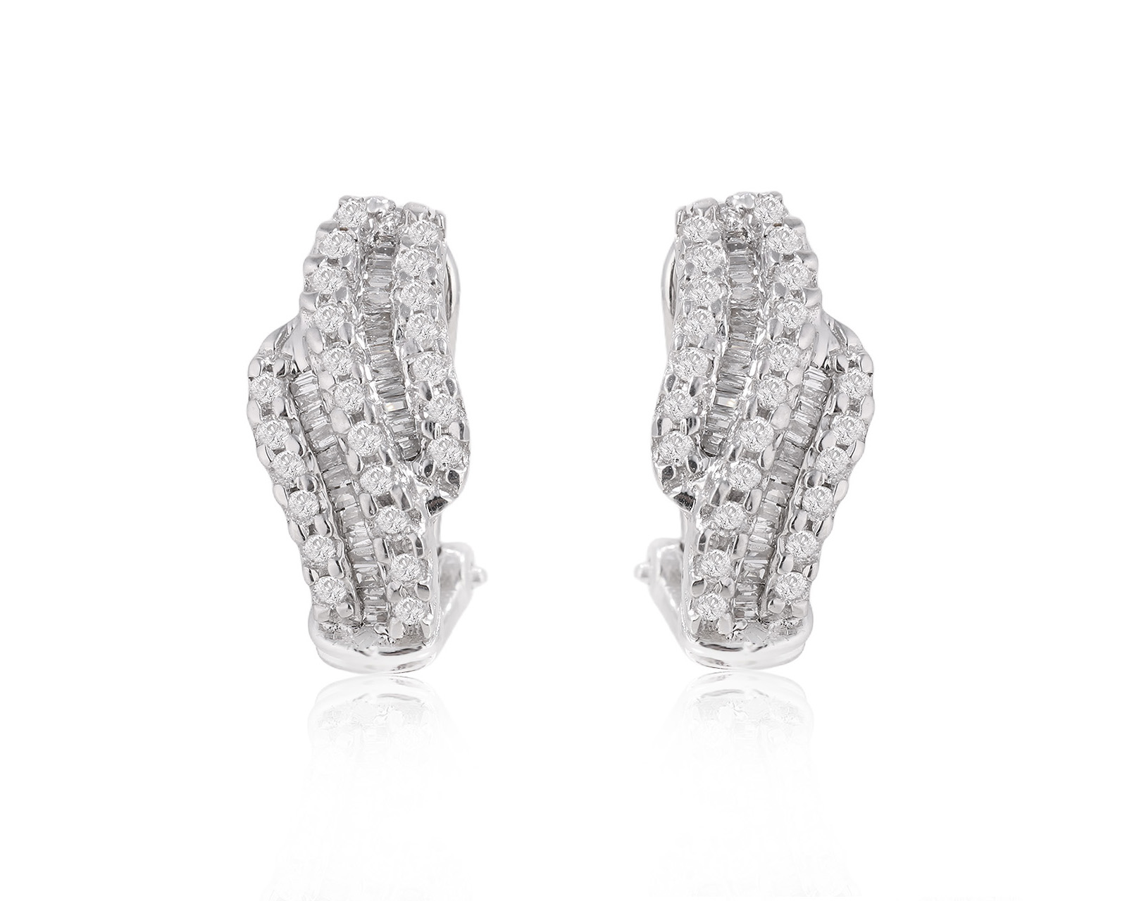 Золотые серьги с бриллиантами 0.92ct 021124/6 Золотые серьги с бриллиантами 0.92ct 021124/6
