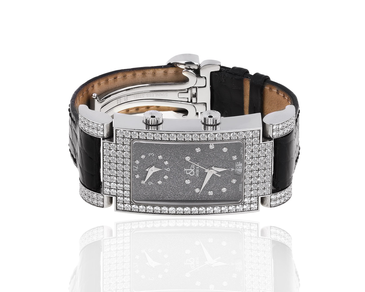 Оригинальные часы с бриллиантами 3.30ct Jacob&Co Angel Two Time Zone 250918/4