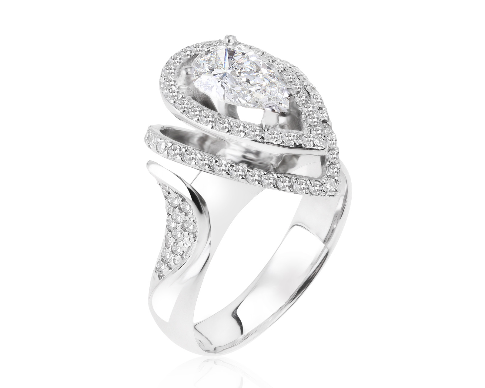 Роскошное золотое кольцо с бриллиантами 1.52ct 191021/1