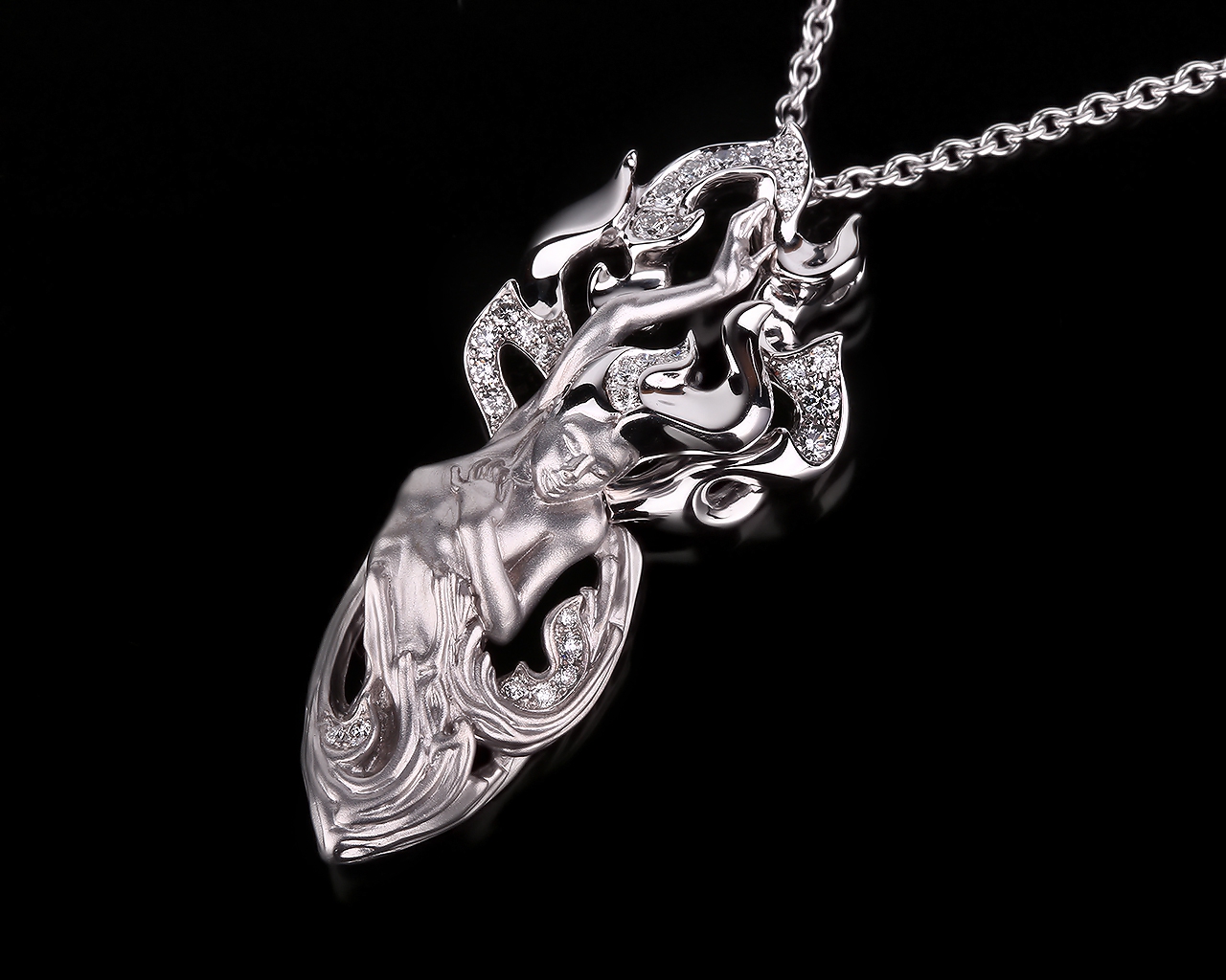 Золотая подвеска с бриллиантами 0.44ct Magerit