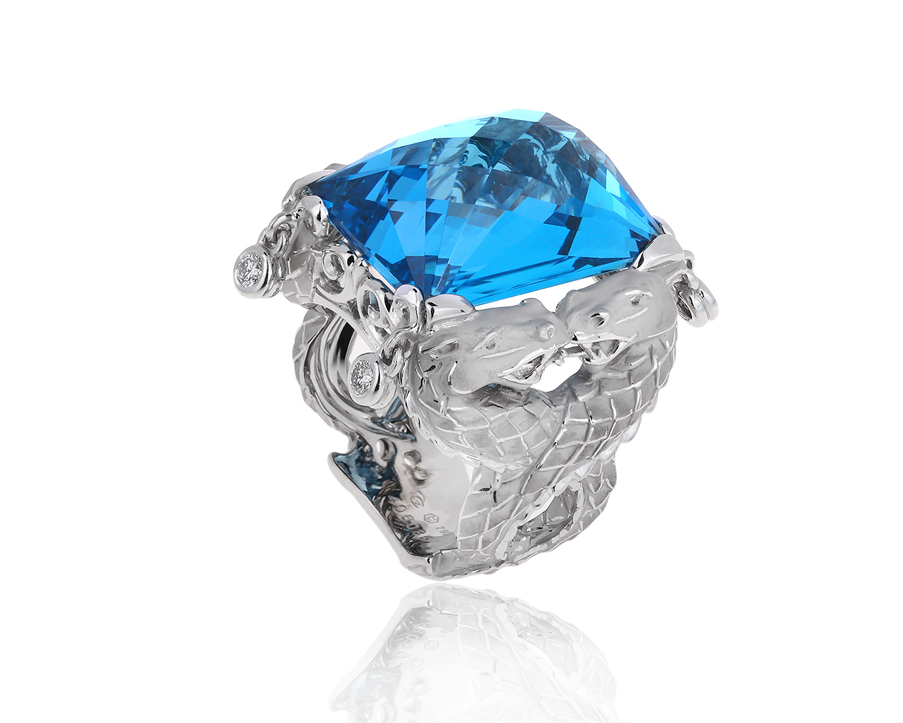 Оригинальное золотое кольцо с топазом 30.01ct Carrera y Carrera 111119/1