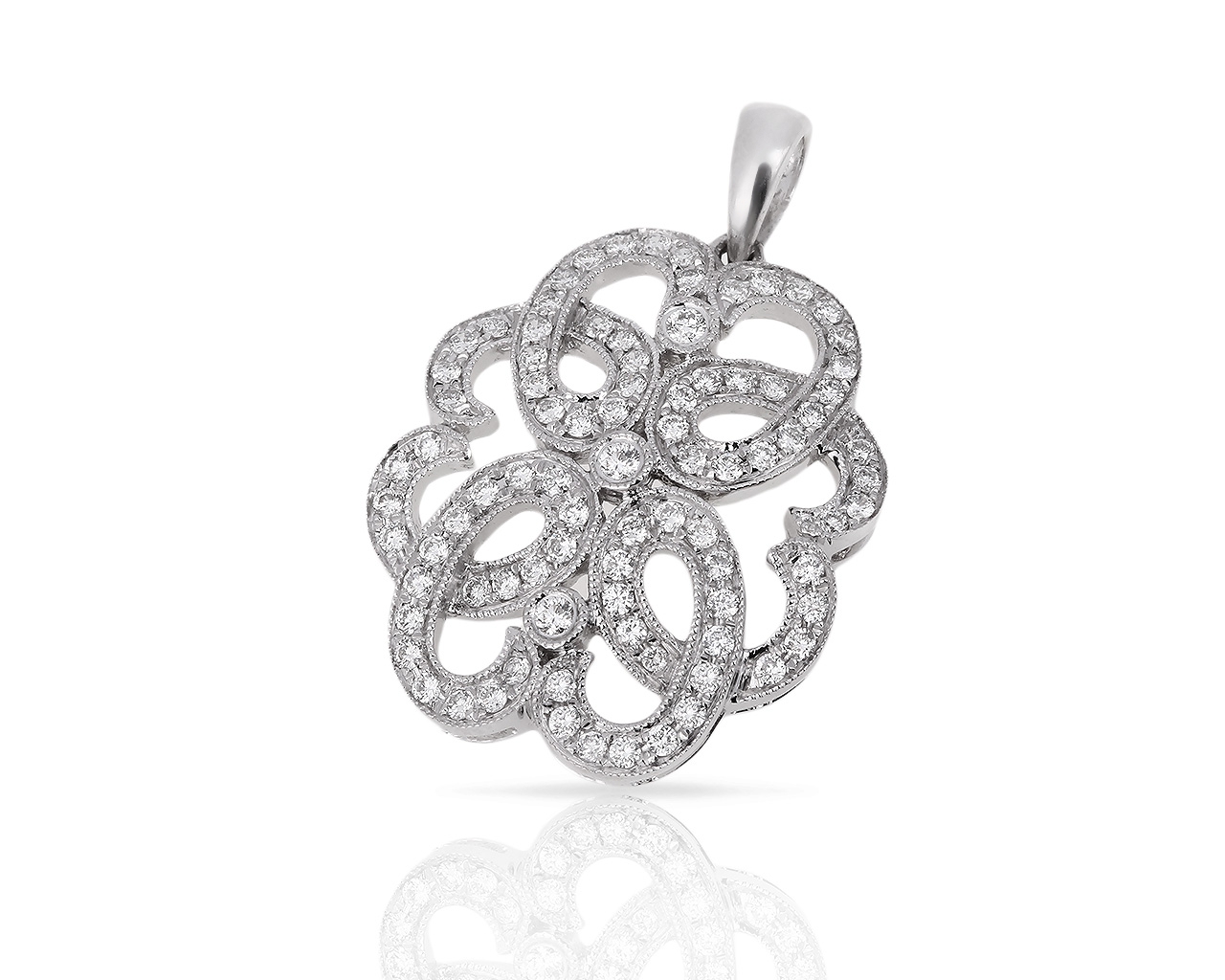 Красивая золотая подвеска с бриллиантами 0.60ct 220518/2