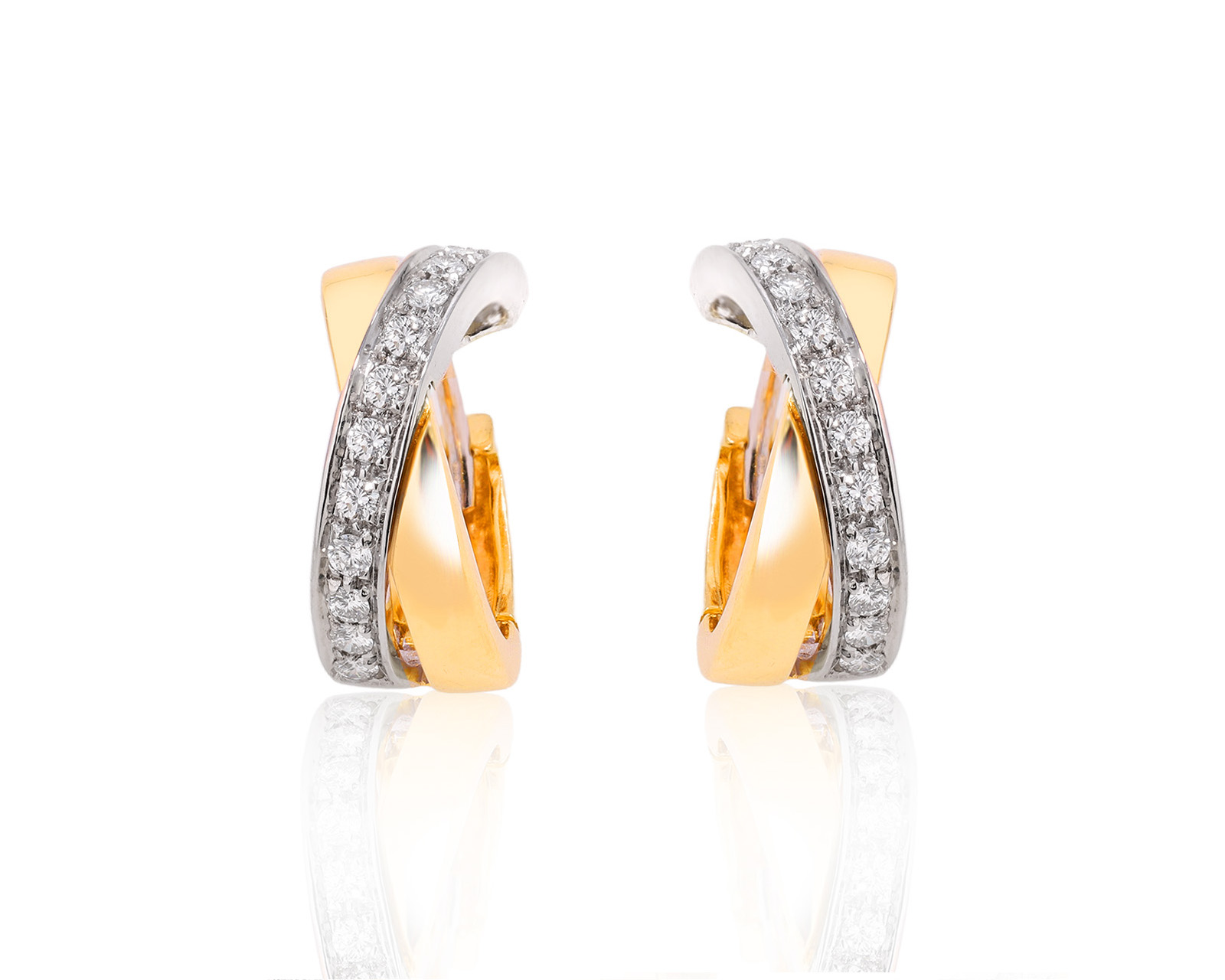 Оригинальные золотые серьги с бриллиантами 0.46ct Leo Pizzo 190525/2 Оригинальные золотые серьги с бриллиантами 0.46ct Leo Pizzo 190525/2