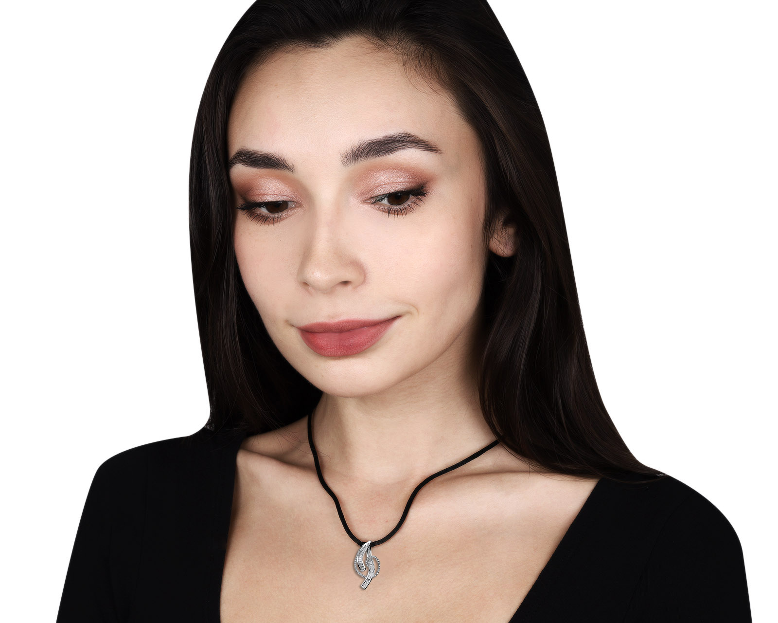 Нарядный золотой кулон с бриллиантами 0.72ct