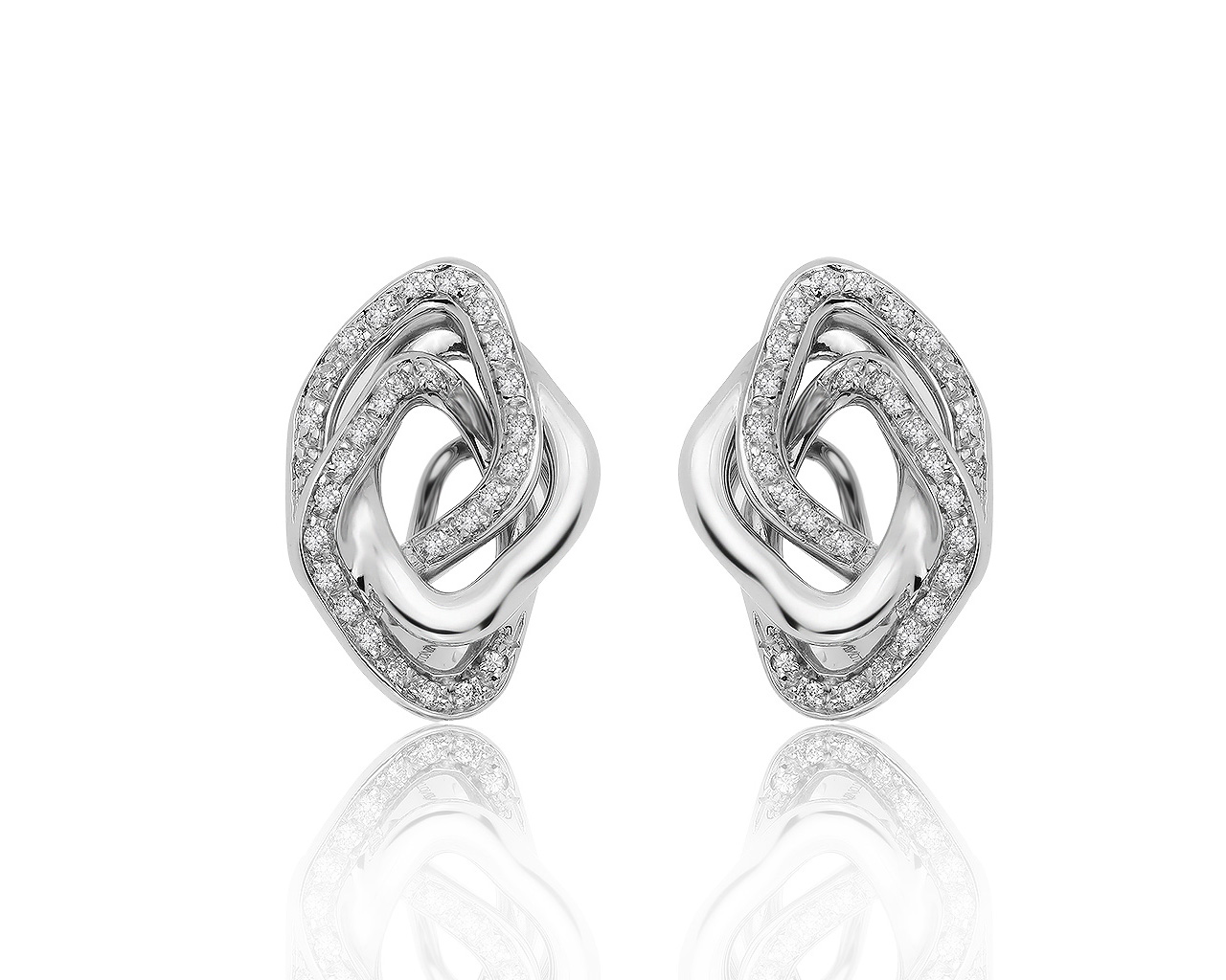 Оригинальные золотые серьги с бриллиантами 0.35ct Antonini 281019/17
