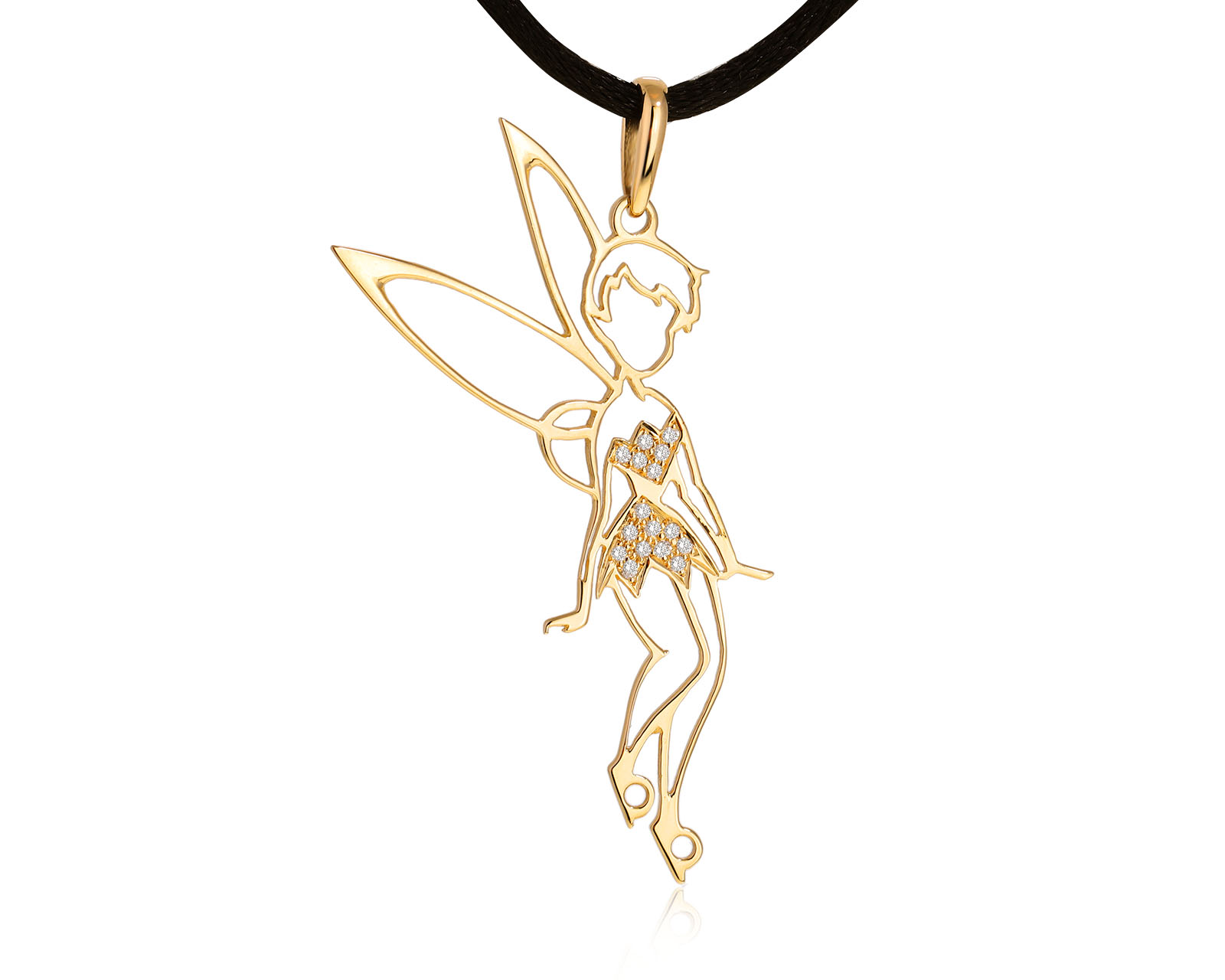 Золотой кулон с бриллиантами 0.10ct 051024/12