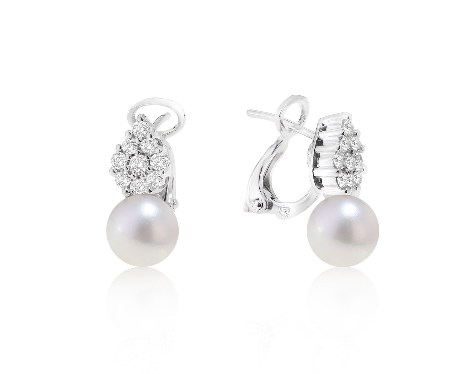 Оригинальные золотые серьги Damiani Ninfea 101122/1