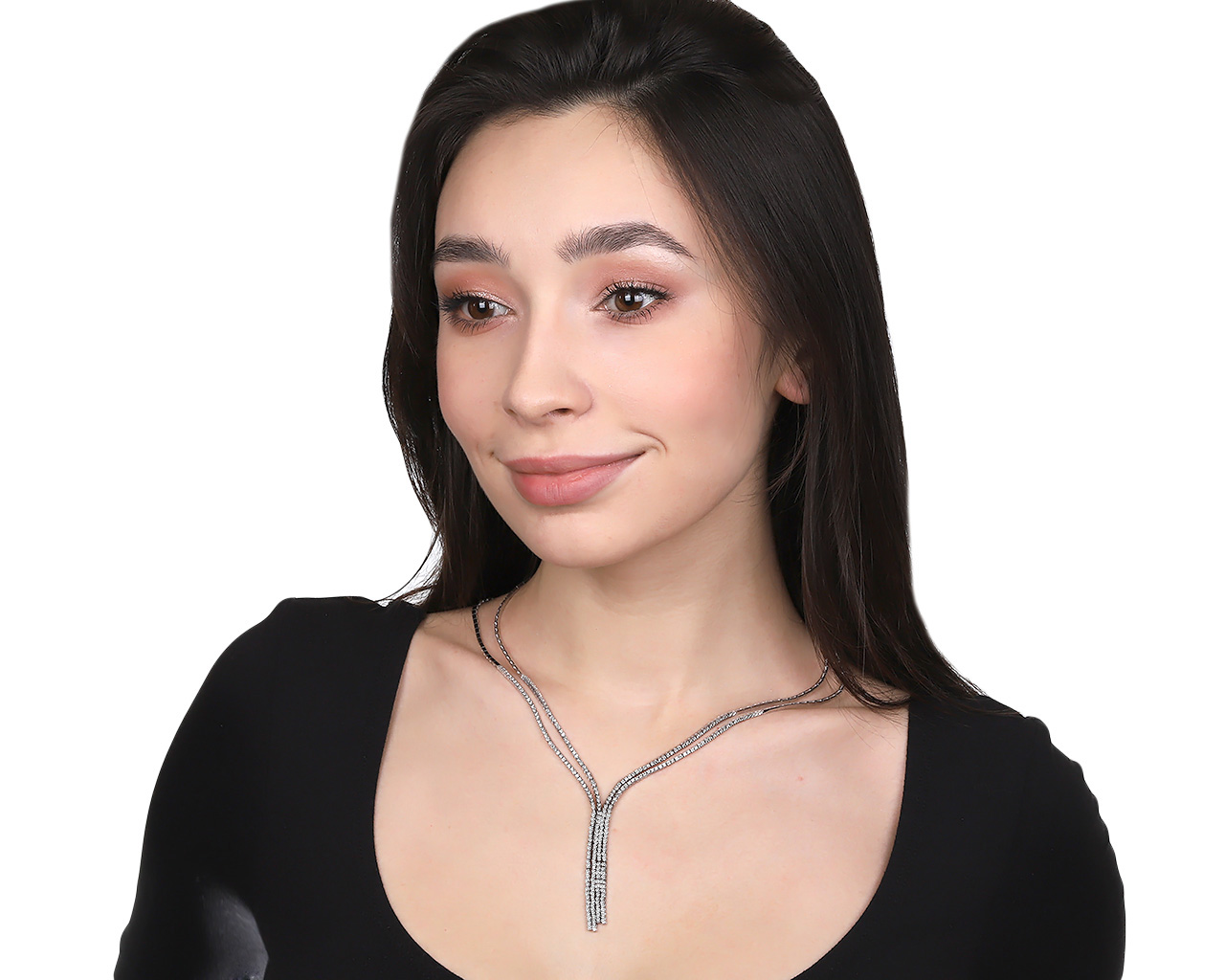 Притягательное золотое колье с бриллиантами 4.14ct