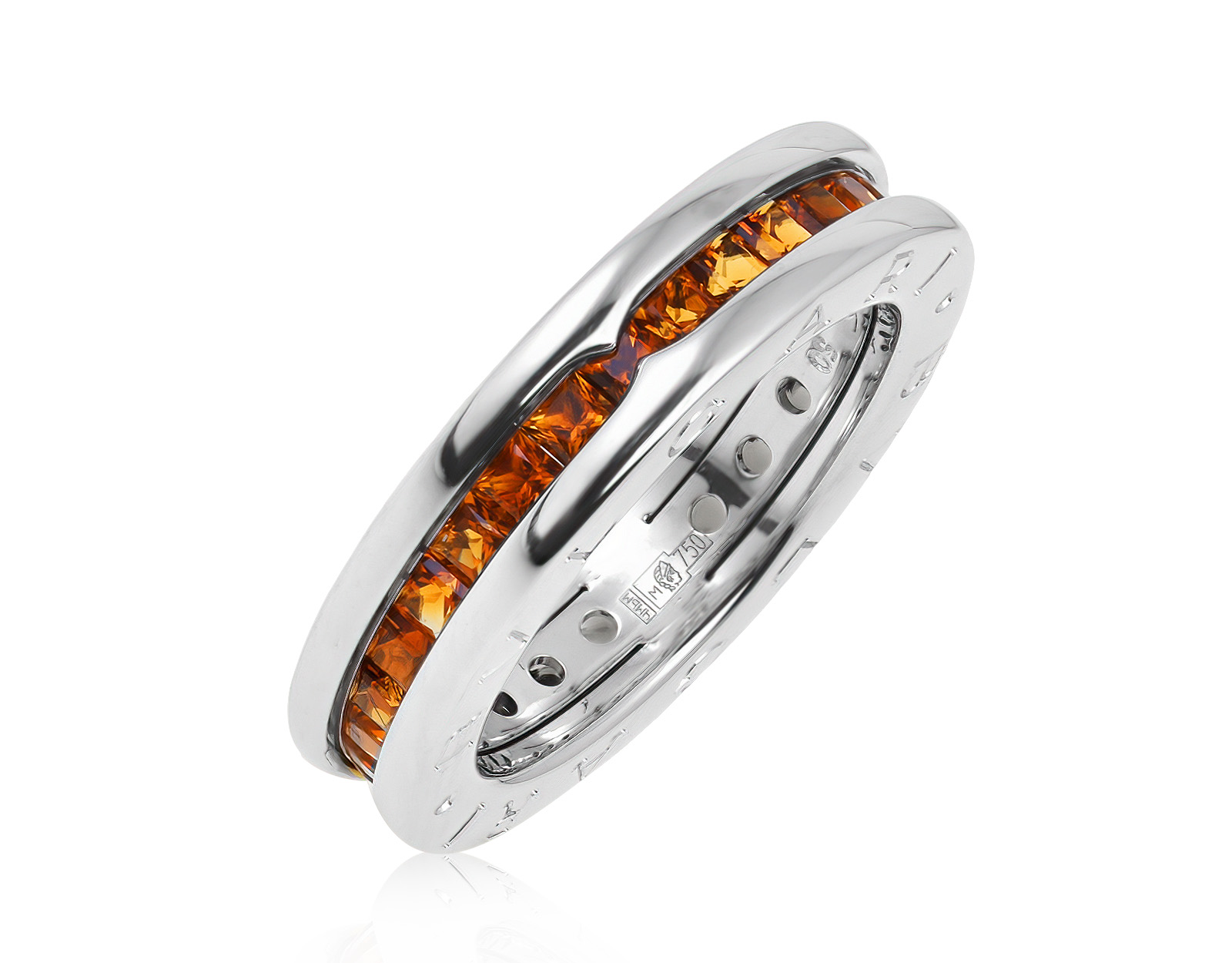 Оригинальное золотое кольцо с цитринами 1.65ct Bvlgari B.Zero1 080621/19