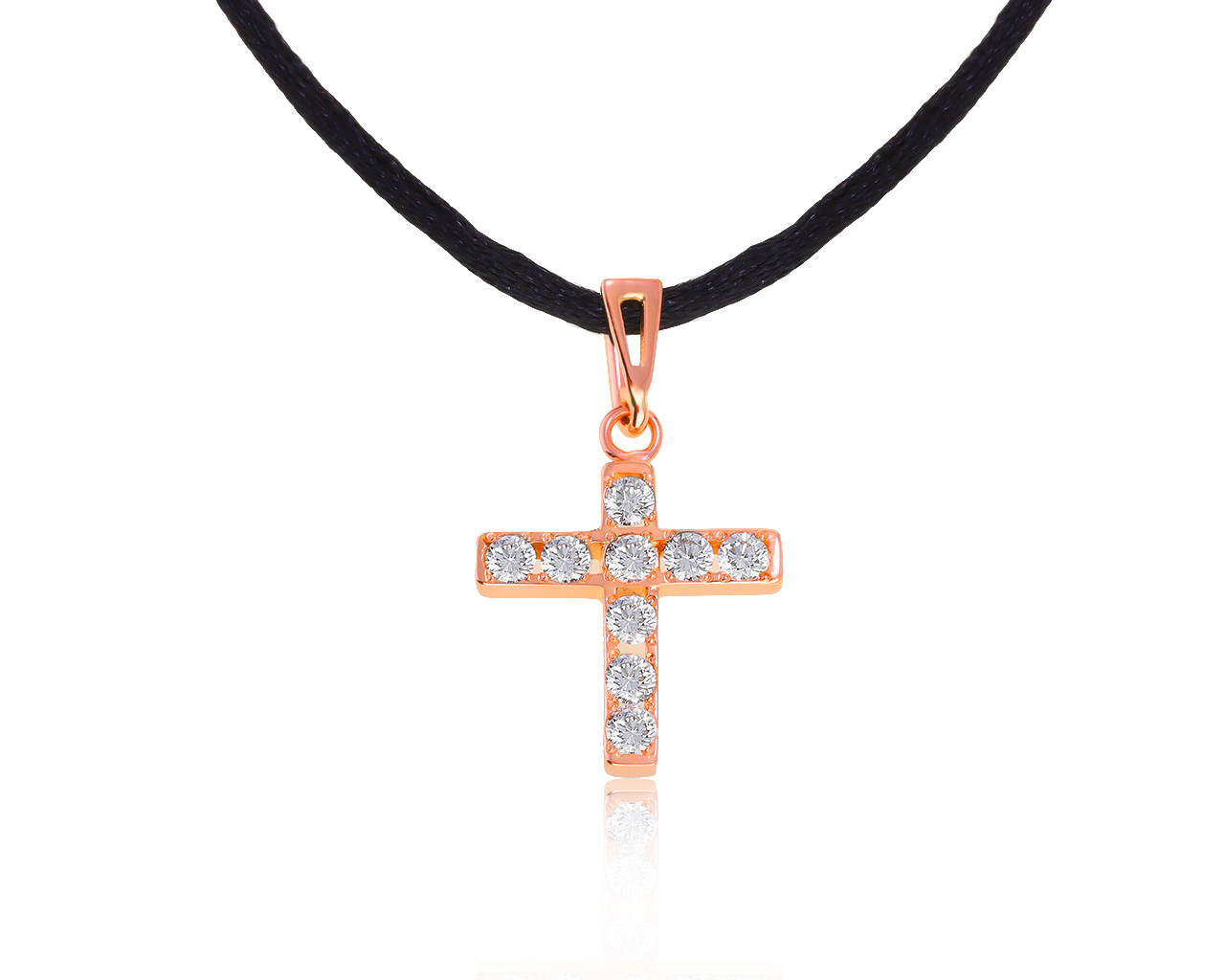 Изысканный золотой кулон с бриллиантами 1.17ct