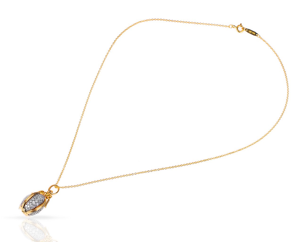 Золотая подвеска с бриллиантами 1.06ct Tiffany&Co Schlumberger