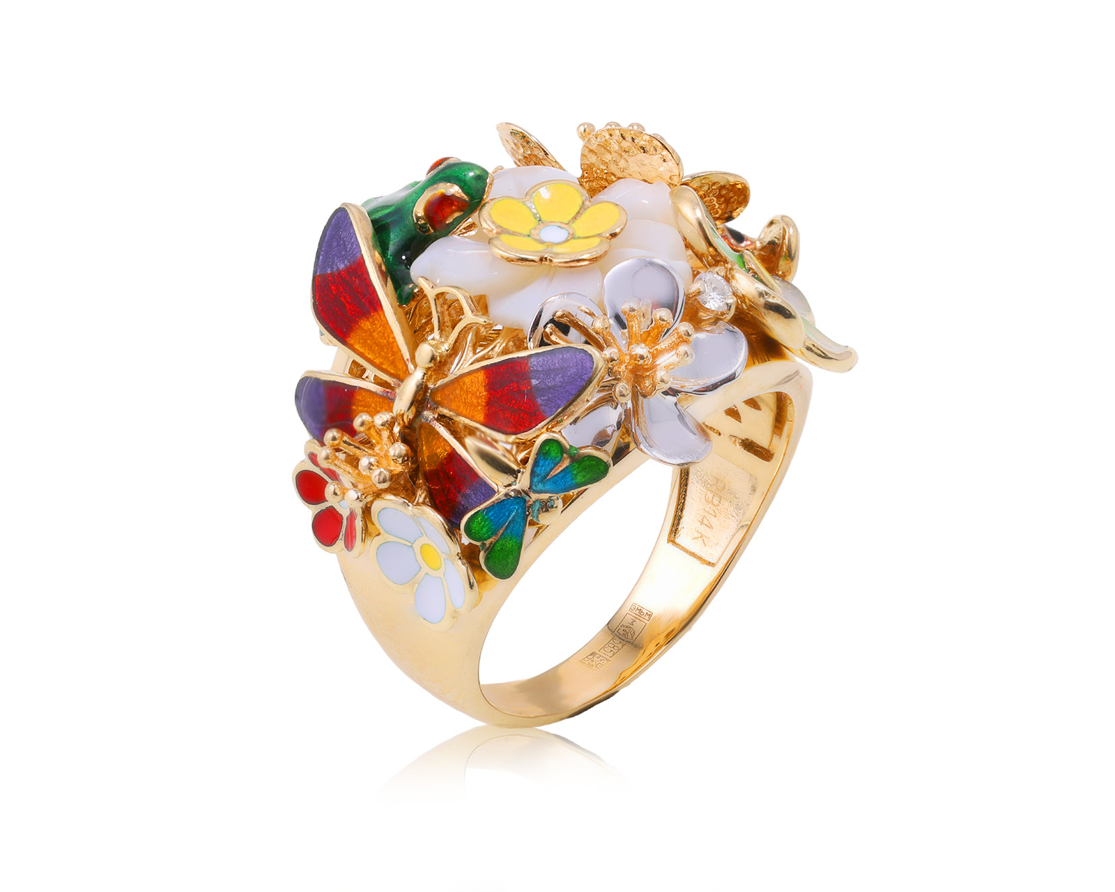 Оригинальное золотое кольцо Roberto Bravo Noah’s Ark 131223/16