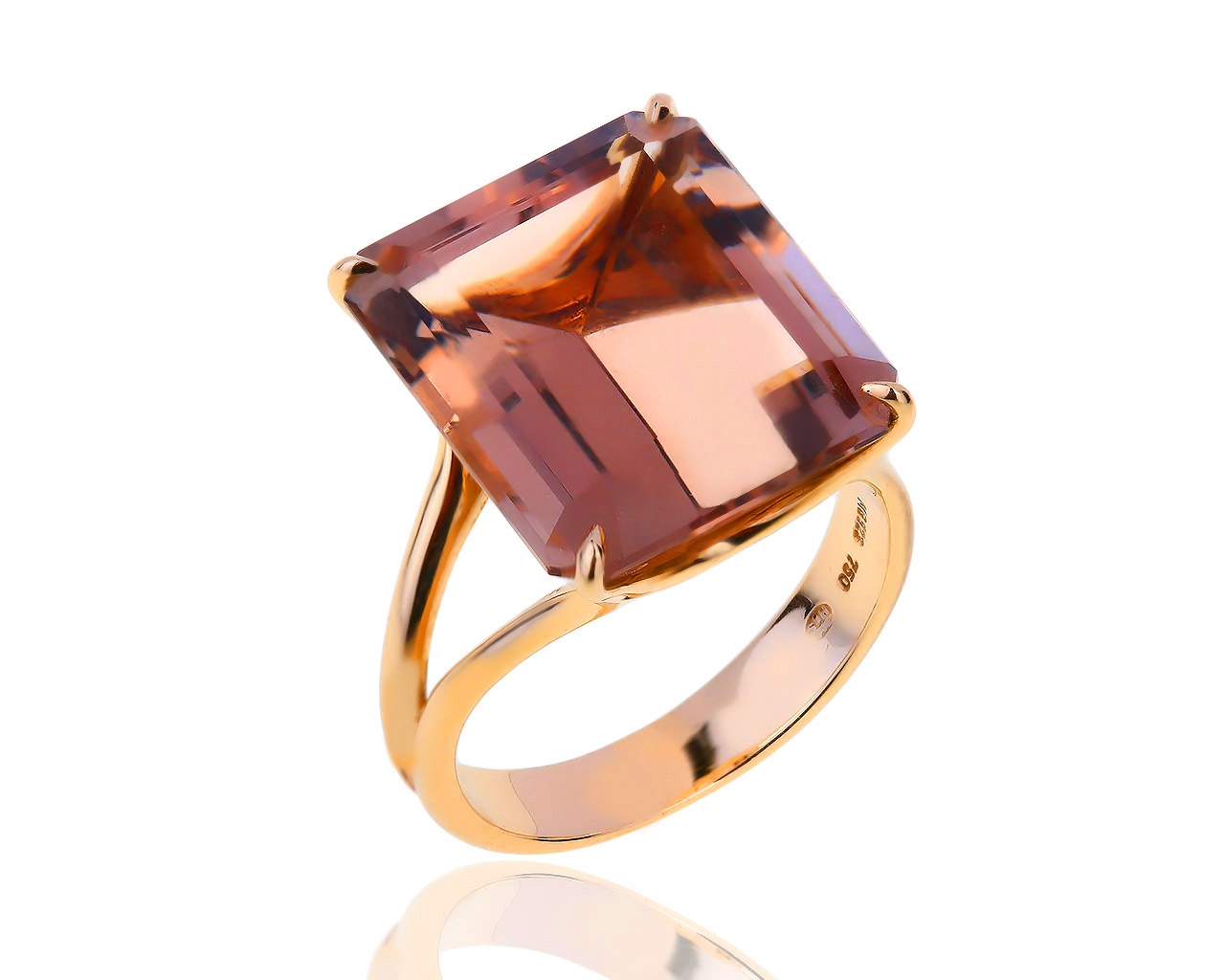 Золотое кольцо с дымчатым кварцем H.Stern Highlight