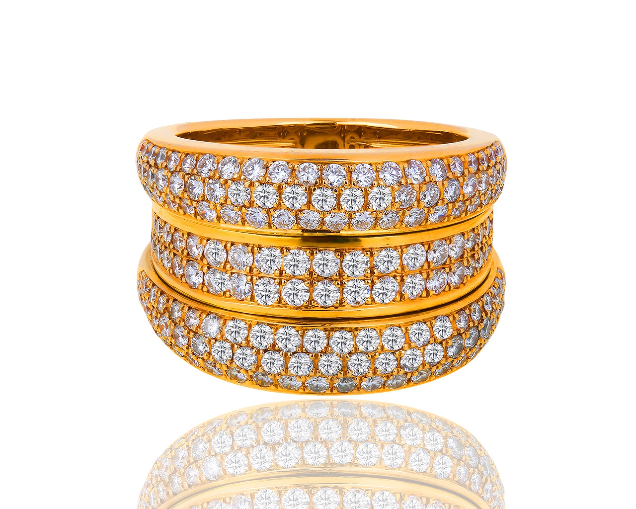 Оригинальное золотое кольцо с бриллиантами 2.10ct Chopard La Strada 150119/5
