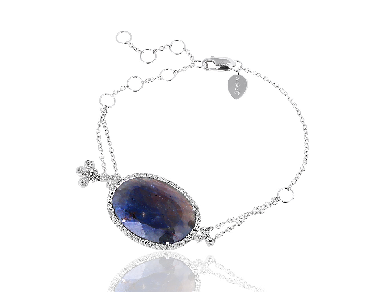 Золотой браслет с бриллиантами и сапфиром 13.10ct Meirat