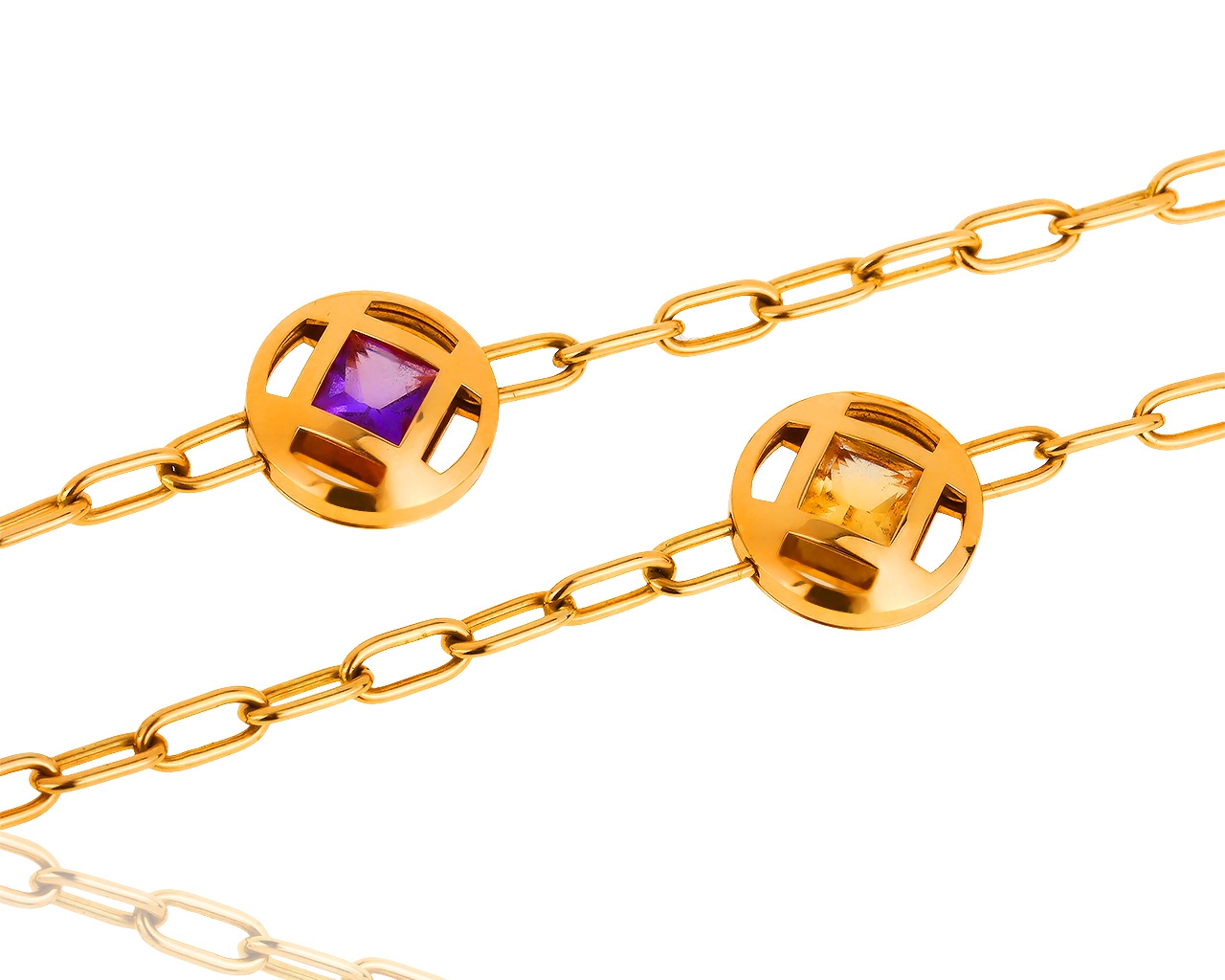 Золотое колье с цветными камнями Cartier Pasha Multi-Gem 120219/5 Золотое колье с цветными камнями Cartier Pasha Multi-Gem 120219/5