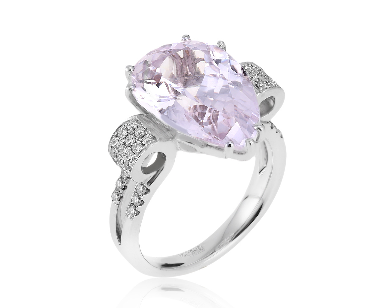 Шикарное золотое кольцо с кунцитом 7.11ct 211220/4