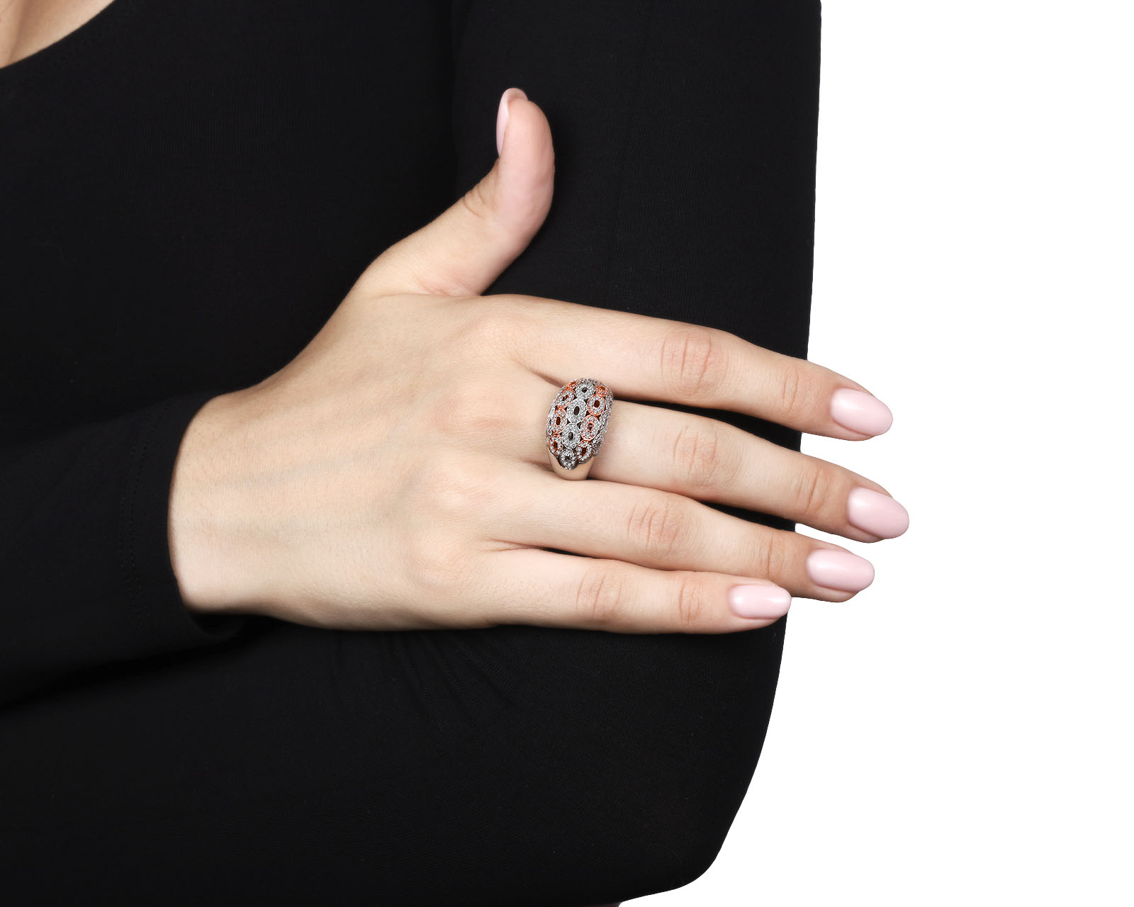 Притягательное золотое кольцо с бриллиантами 0.65ct