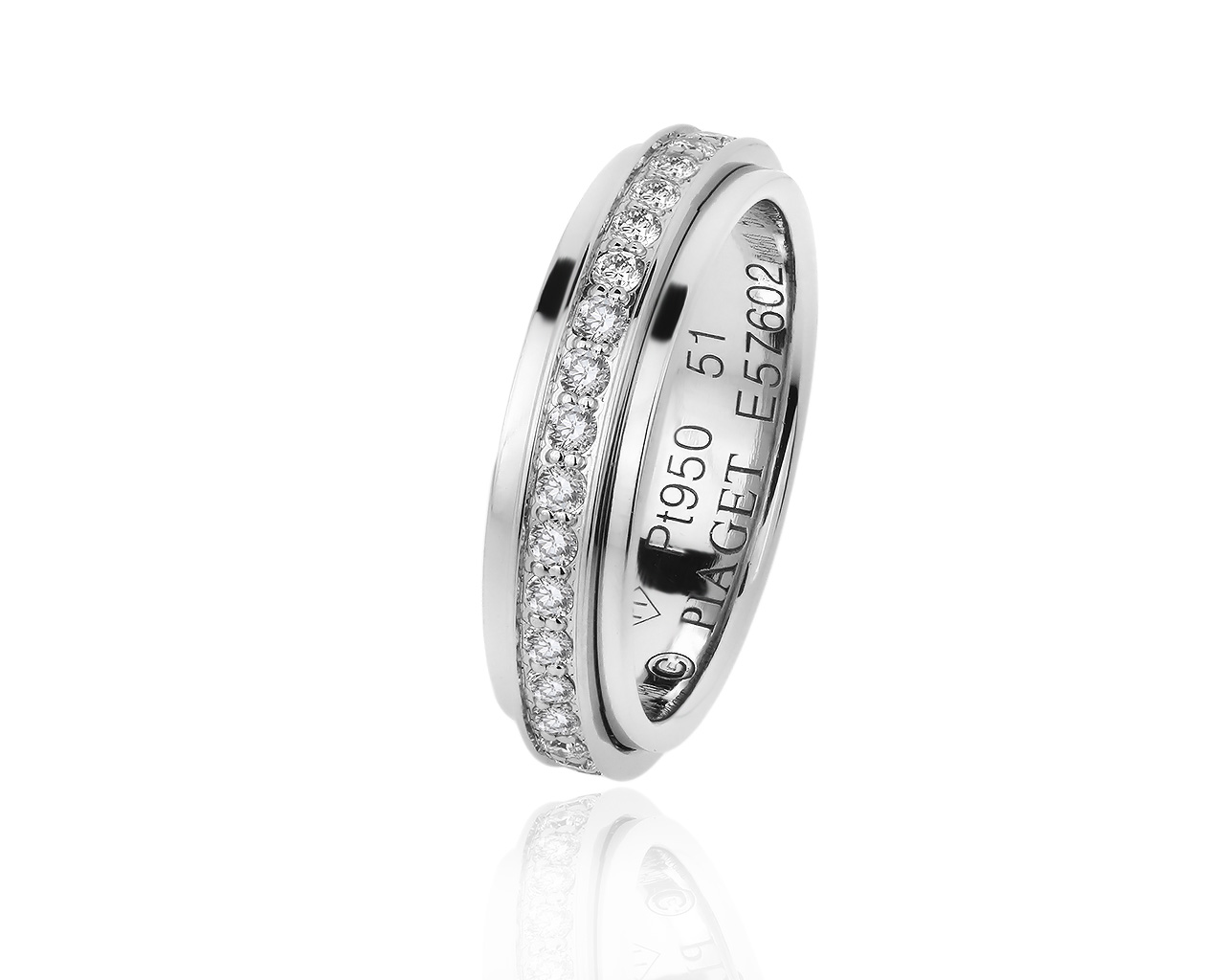 Платиновое кольцо с бриллиантами 0.56ct Piaget Possession