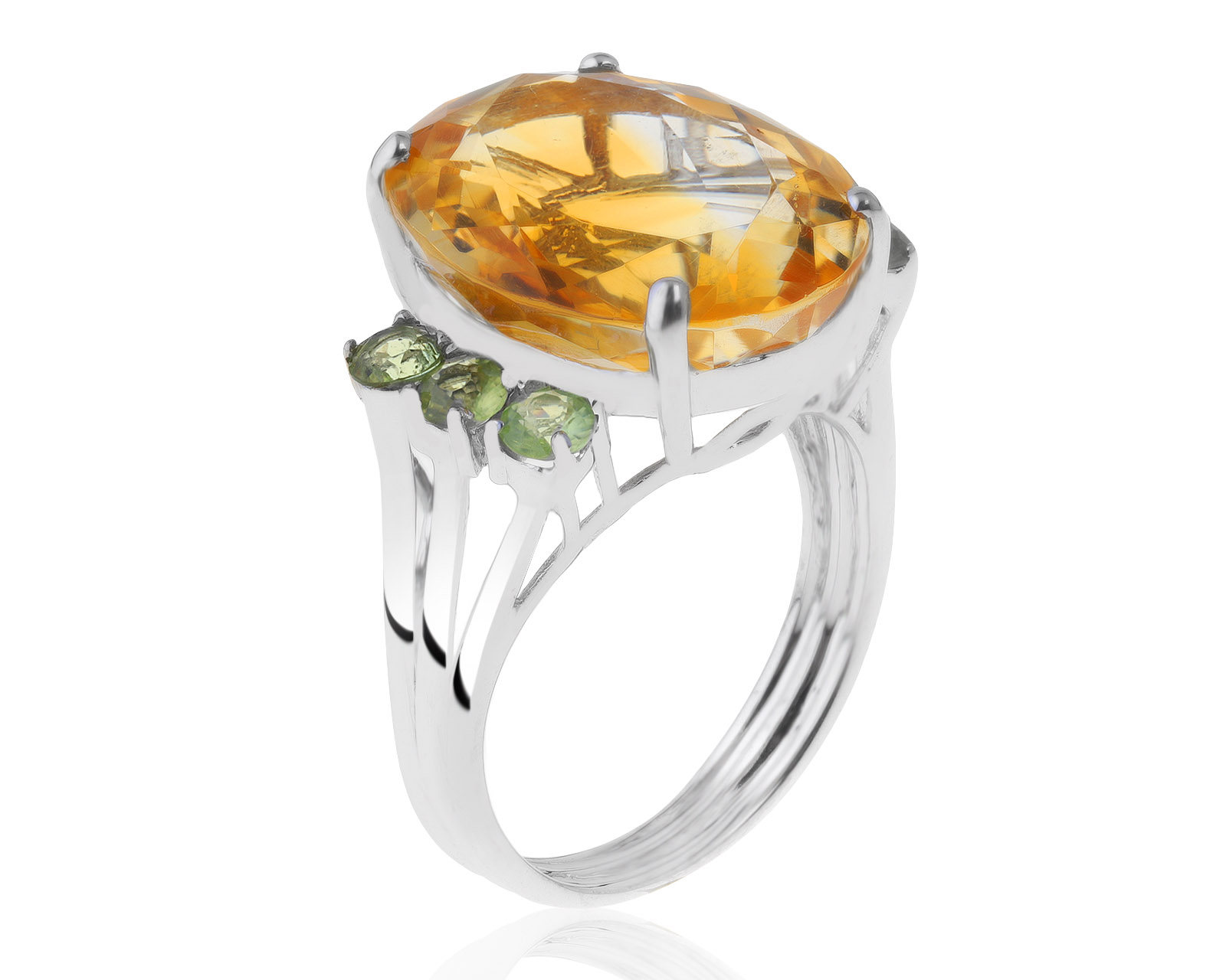 Восхитительное золотое кольцо с цитрином 7.30ct