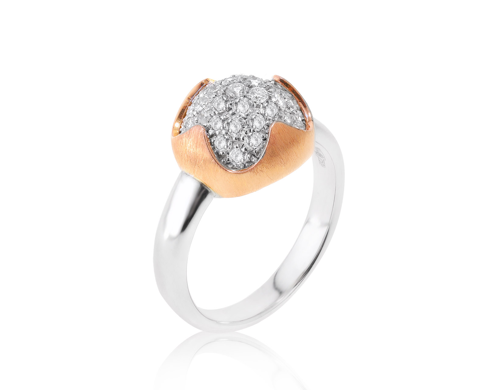 Оригинальное золотое кольцо с бриллиантами 0.57ct Chimento